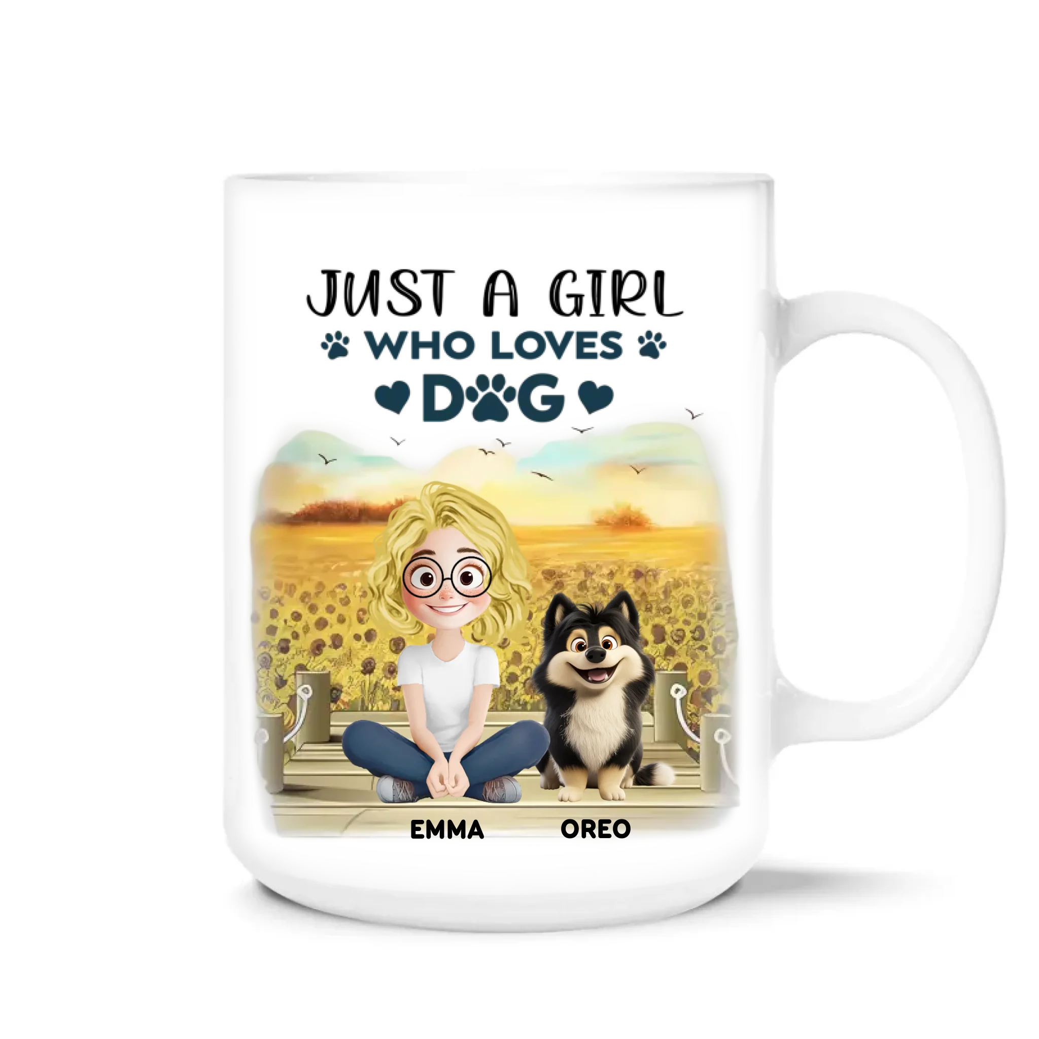Just A Girl Who Loves Dog- Personalized Mug, Gift For Dog Lovers