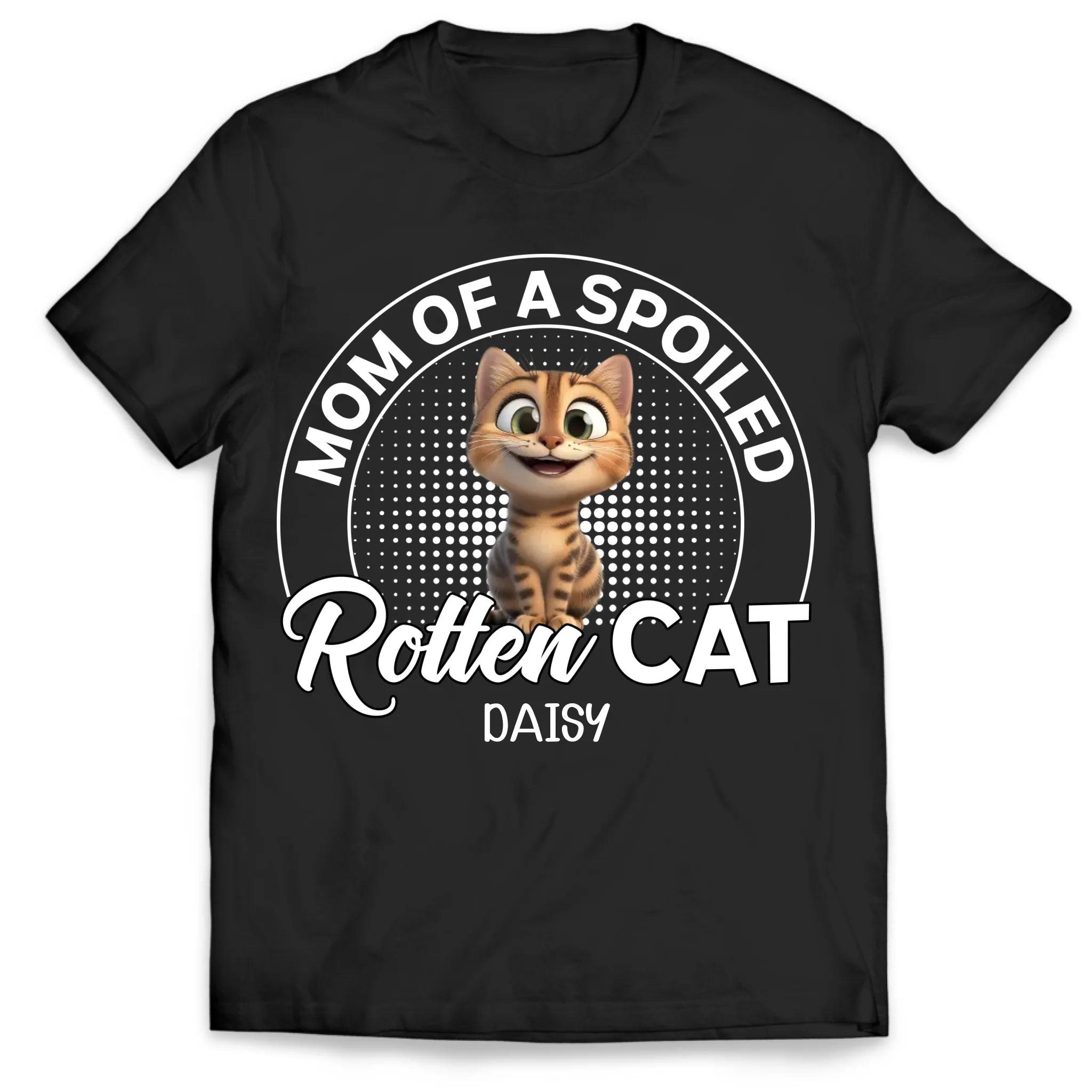 Spoiled Rotten Cat - Personalized T-Shirt, Gift Idea For Cat Mom/Cat Dad