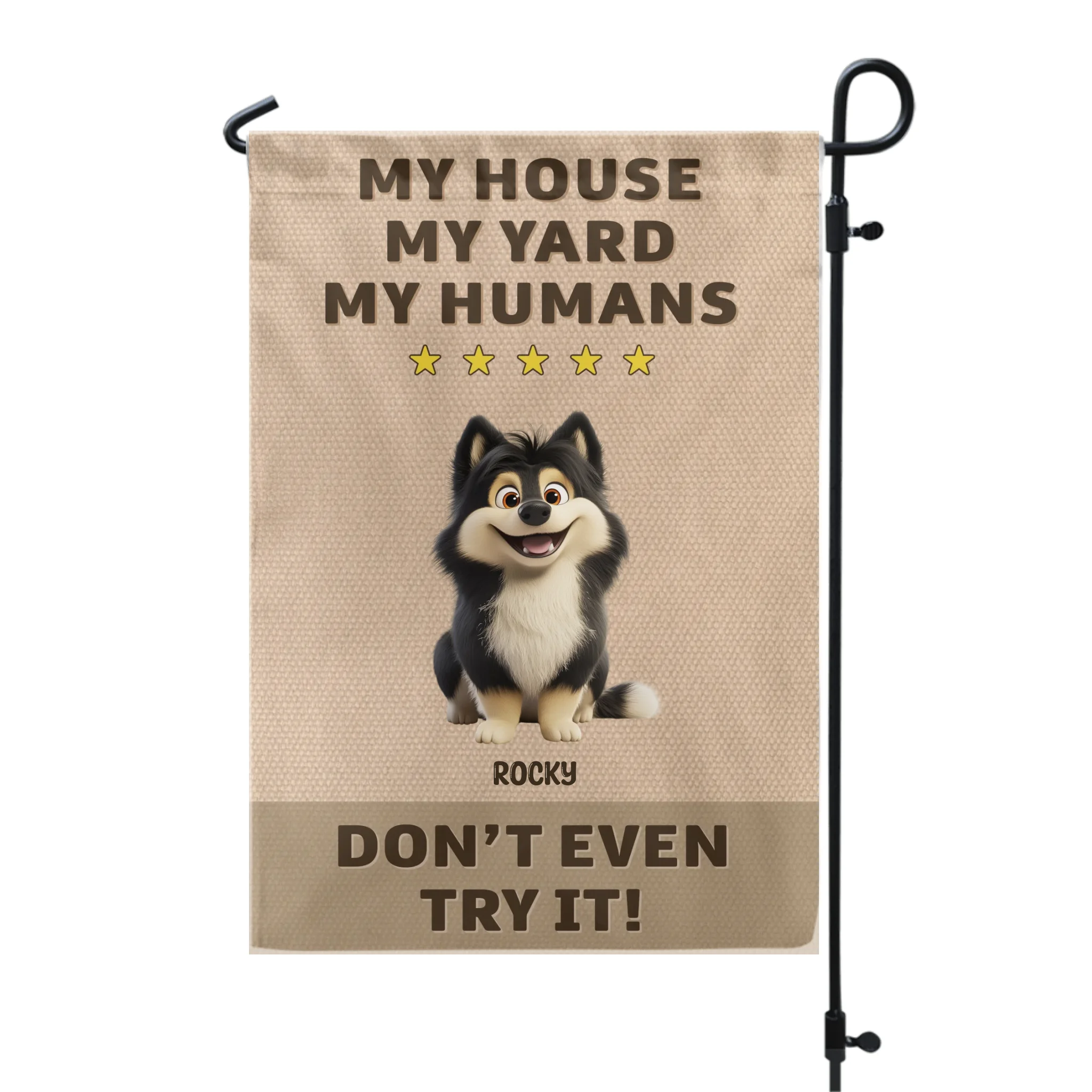 Our House Our Yard - Personalized Garden Flag, Gift For Dog Lovers, Dog Cute Flag