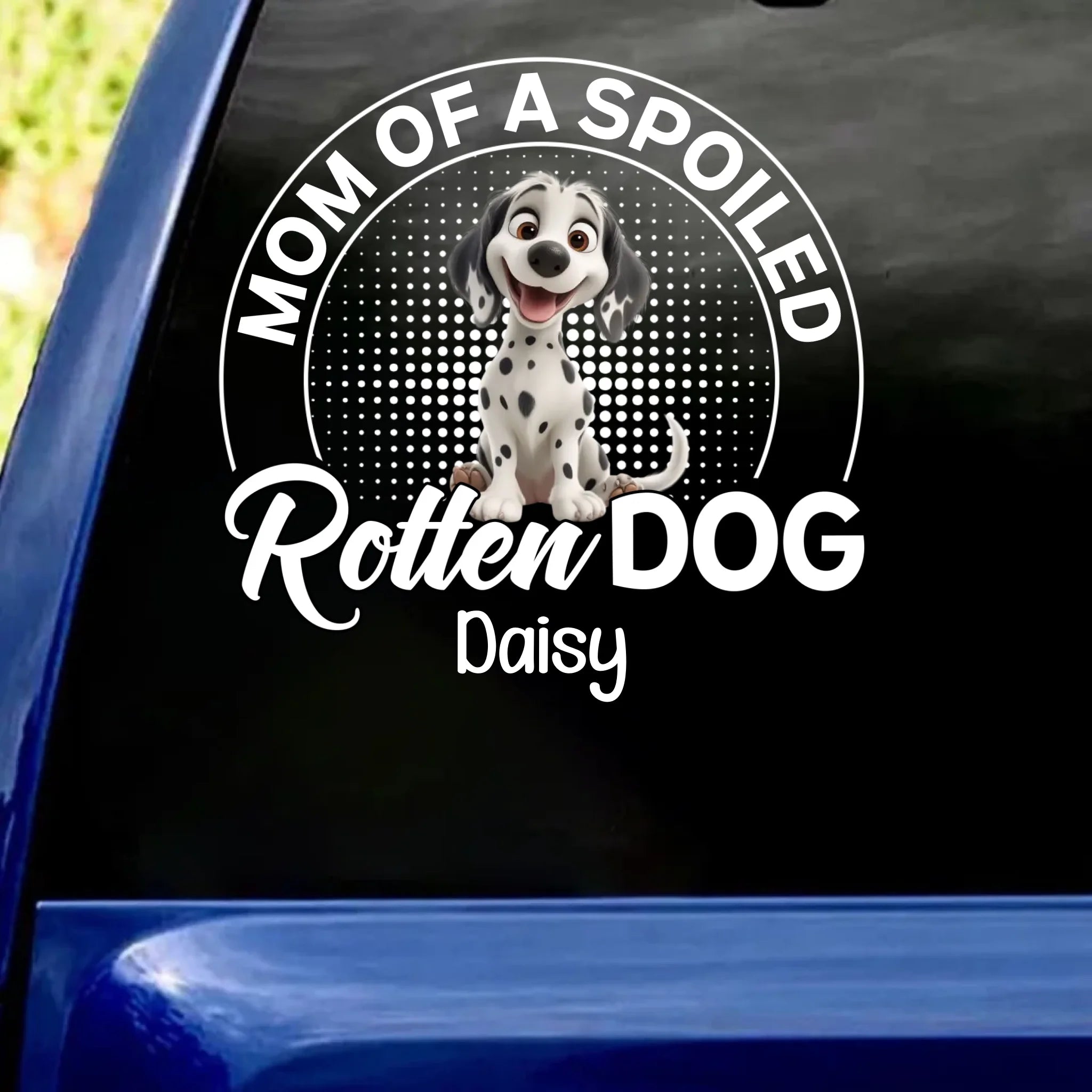 Cute Spoiled Rotten Dog - Personalized Decal, Gift For Dog Lovers, Dog Decal