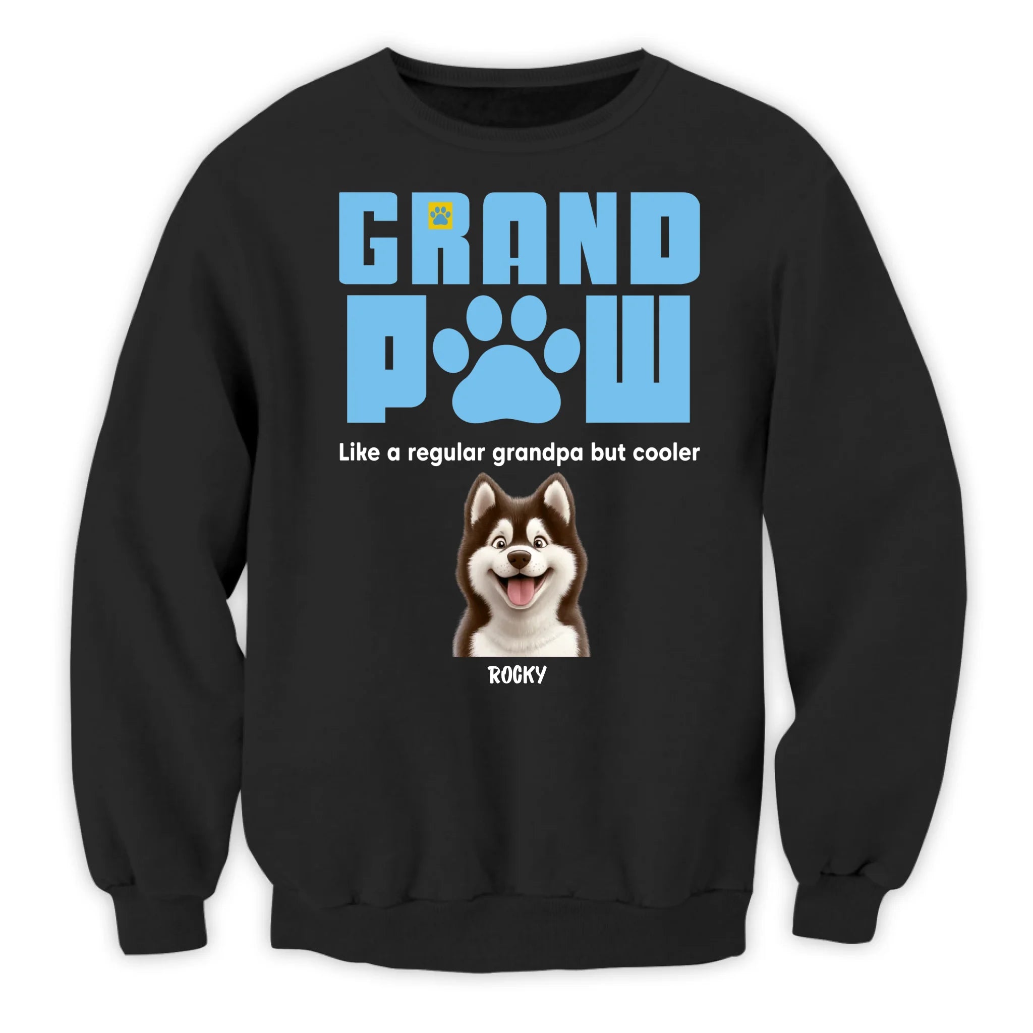 Grandpaw Like a Regular Grandpa But Cooler - Personalized T-shirt, Funny Gift for Grandpa, Father's Day For Dog Dad/Grandpa
