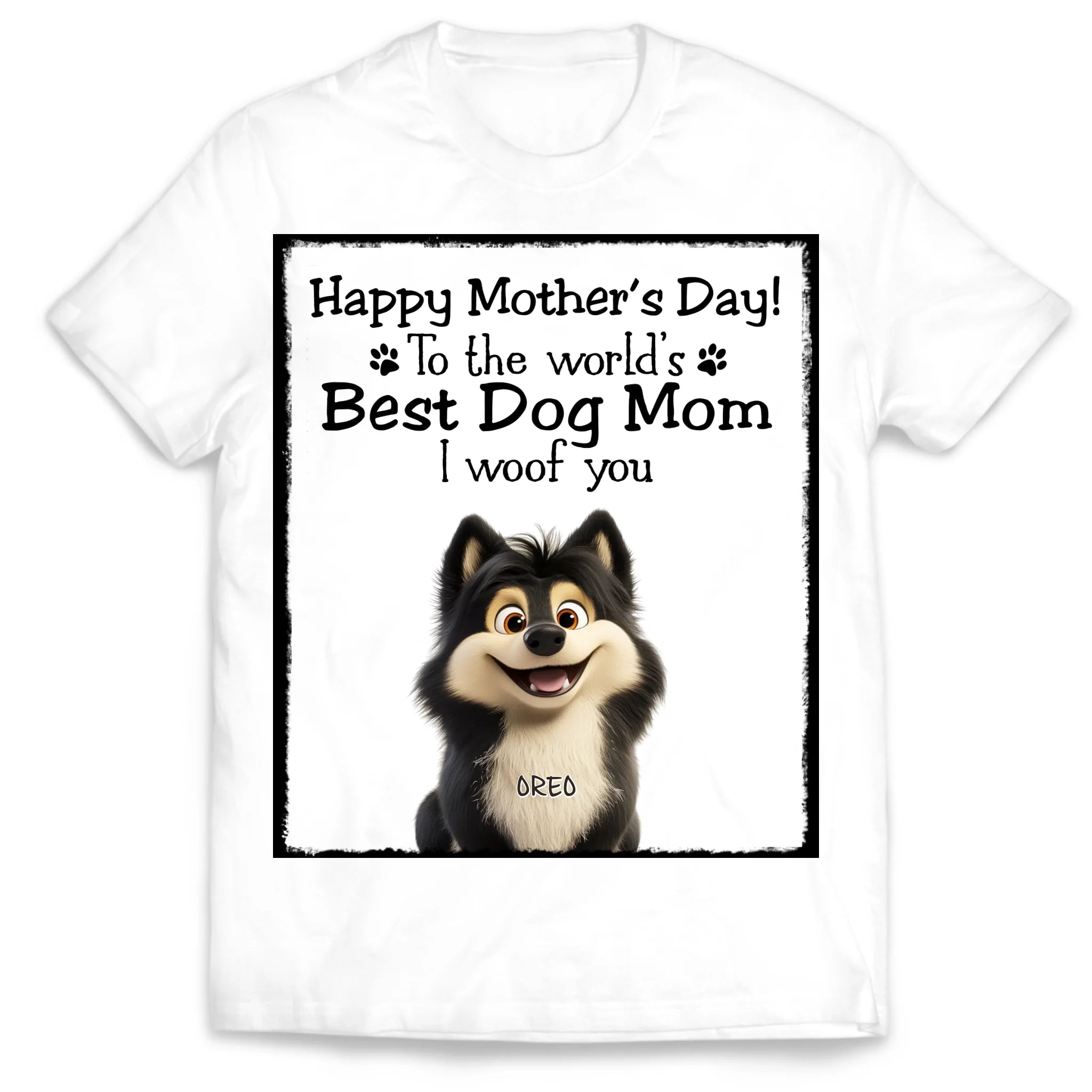 Happy Mother's Day To The Best Dog Mom - Personalized T-Shirt, Gift For Dog Lovers