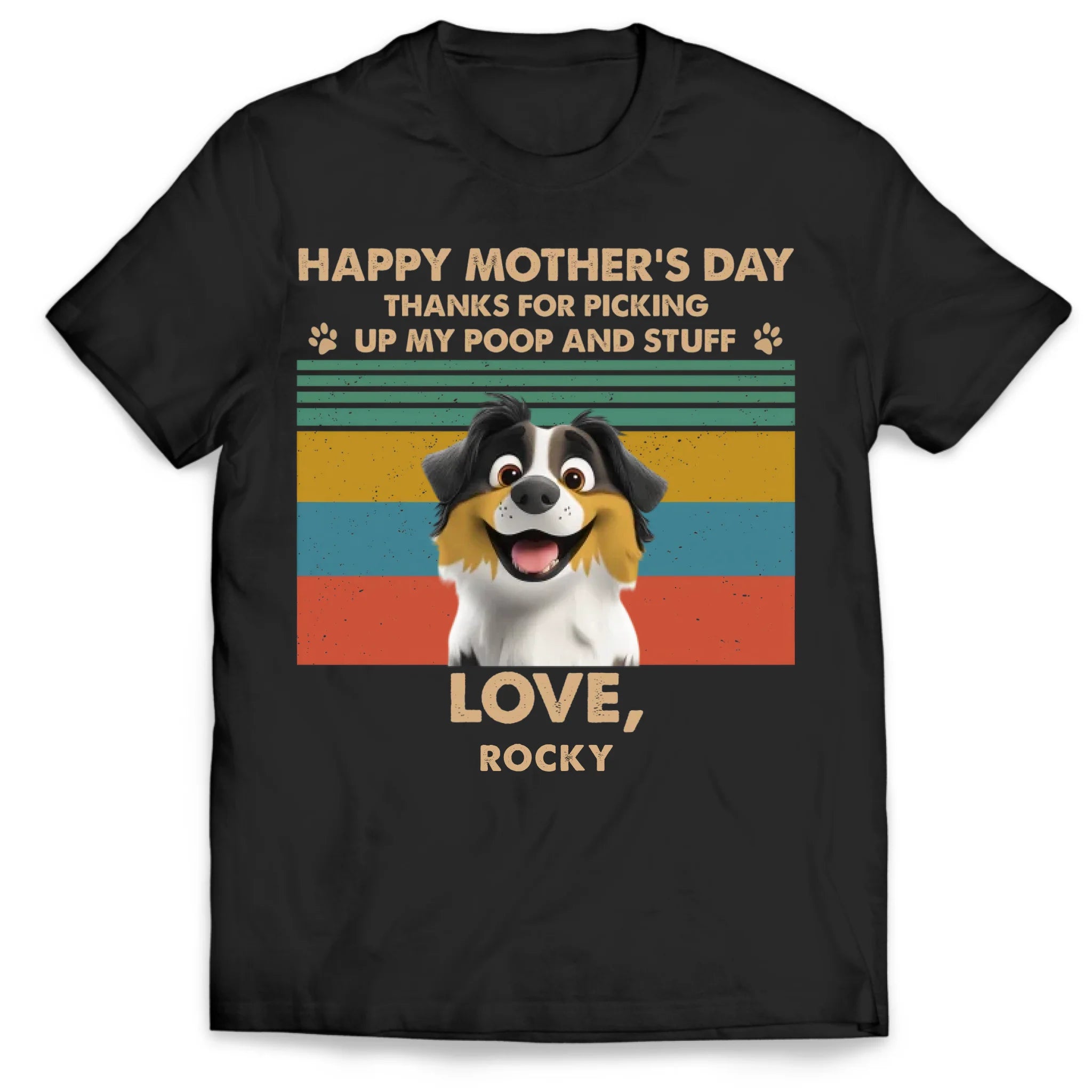 Thank For Picking Up Our Poop - Personalized T-Shirt, Gift For Dog Mom/ Dog Dad