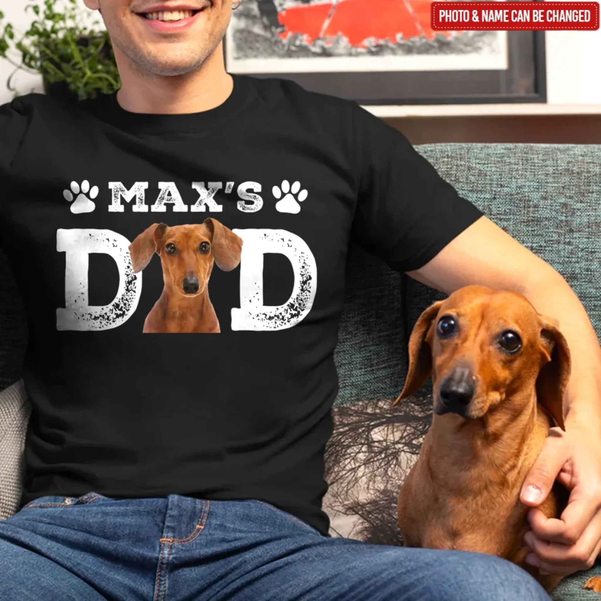 Custom Dog Dad - Personalized T-Shirt, Gift For Dog Dad