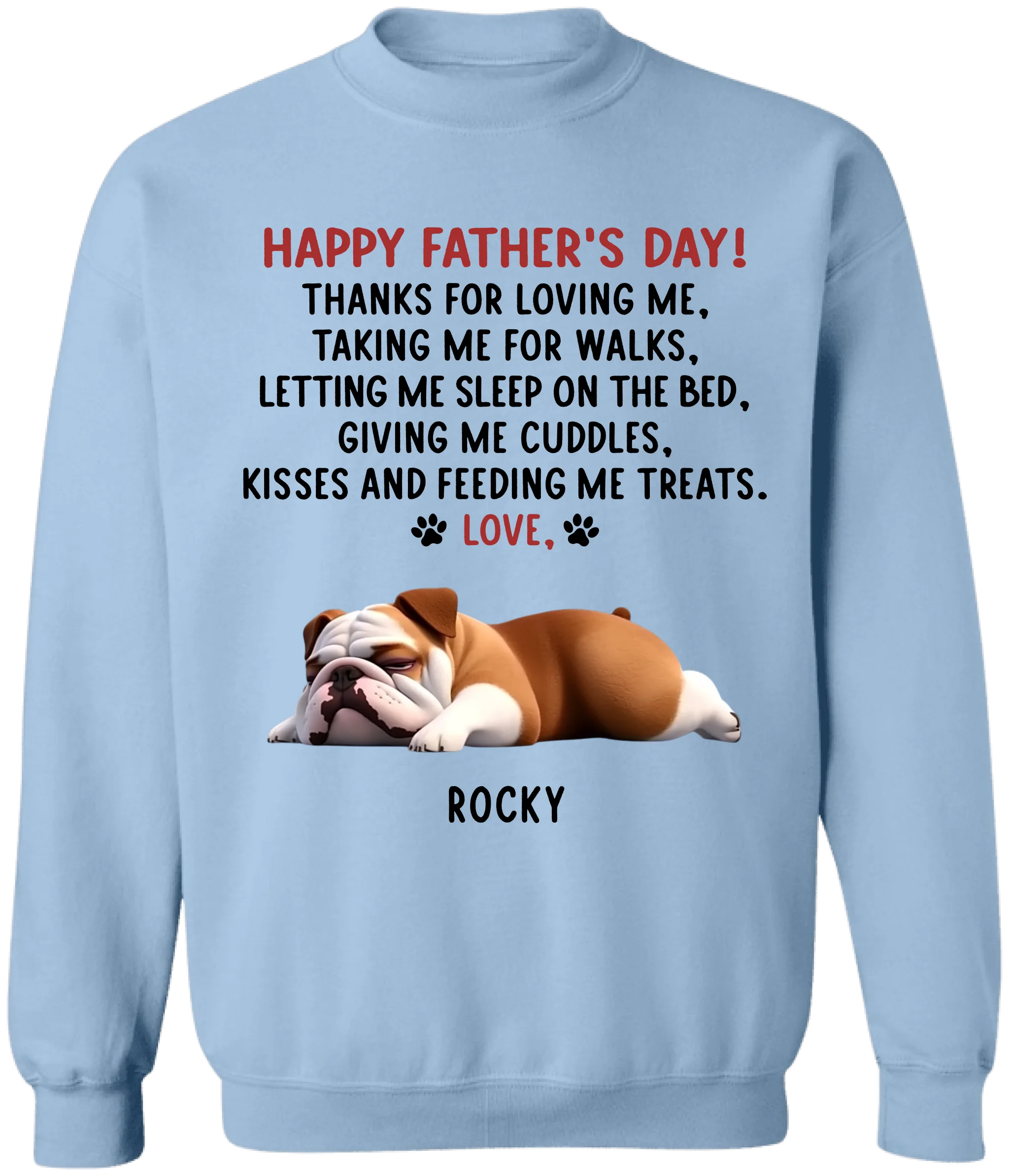 Happy Father's Day To The Best Dog Dad - Personalized T-Shirt, Gift For Dog Dad