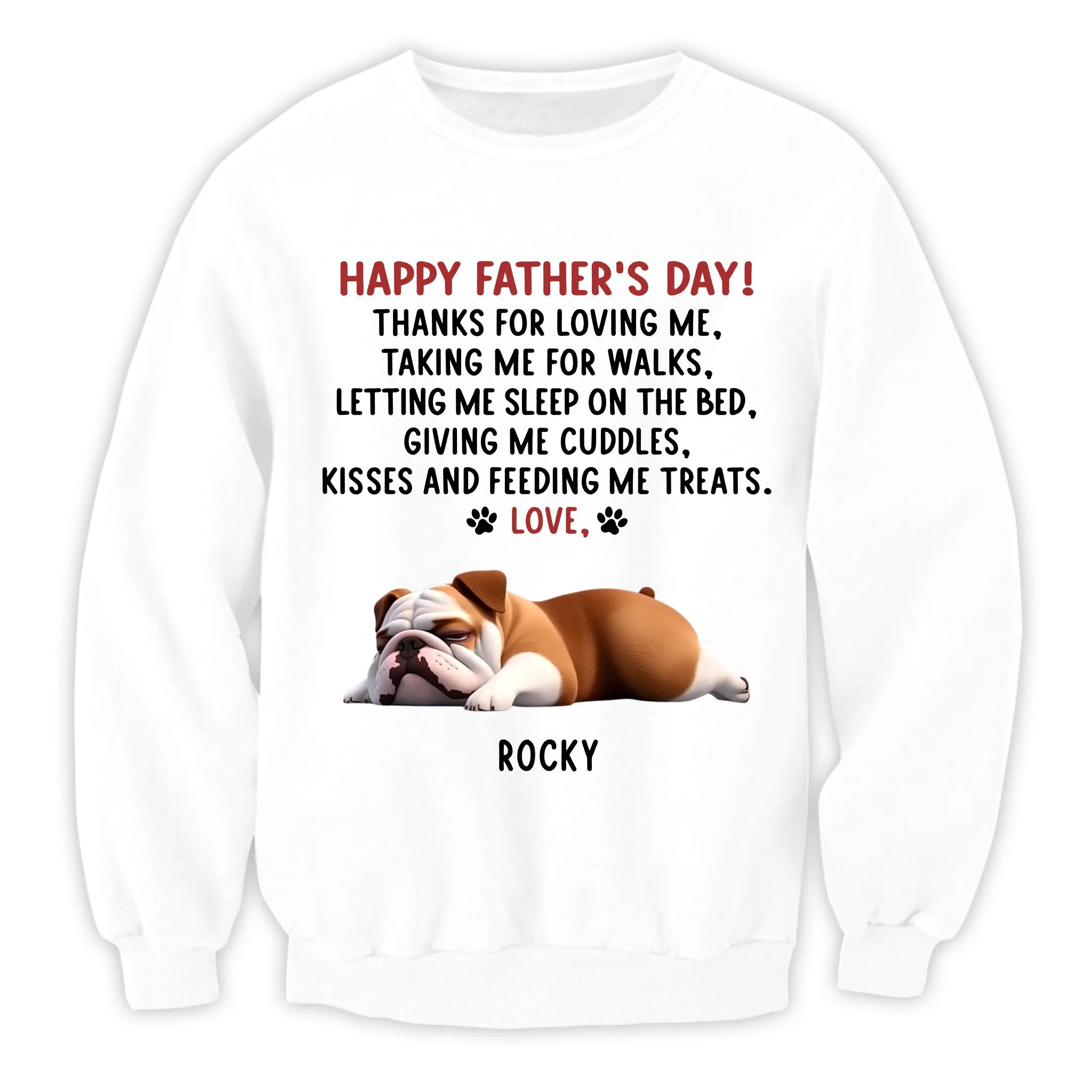 Happy Father's Day To The Best Dog Dad - Personalized T-Shirt, Gift For Dog Dad