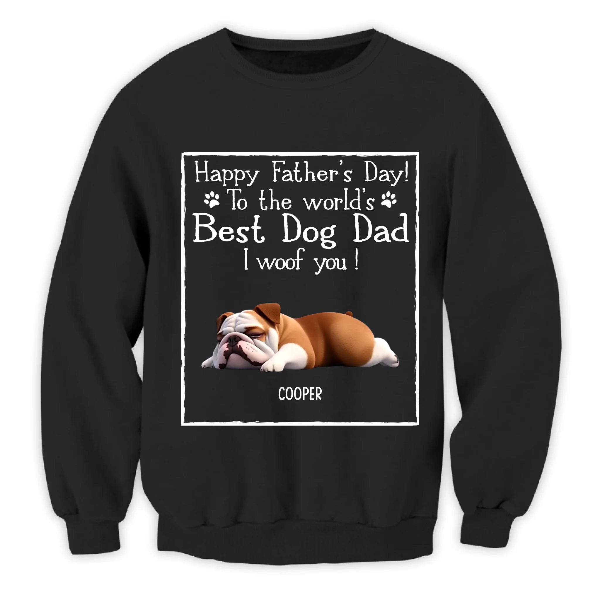 To The World's Best Dog Dad I Woof You - Personalized T-Shirt, Gift For Dog Lover