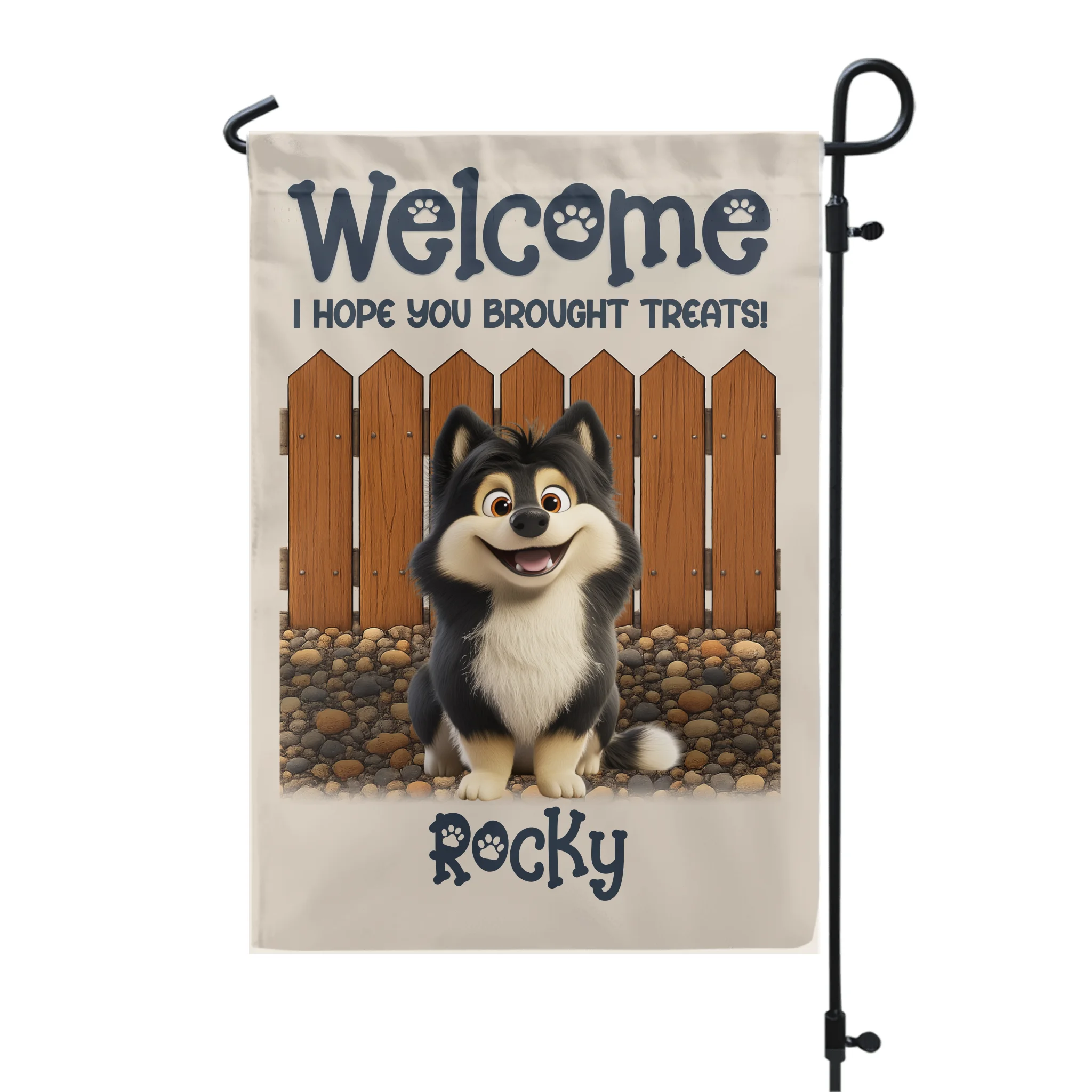 We Hope You Brought Treats - Personalized Garden Flag, Funny Gift for Dog Lovers