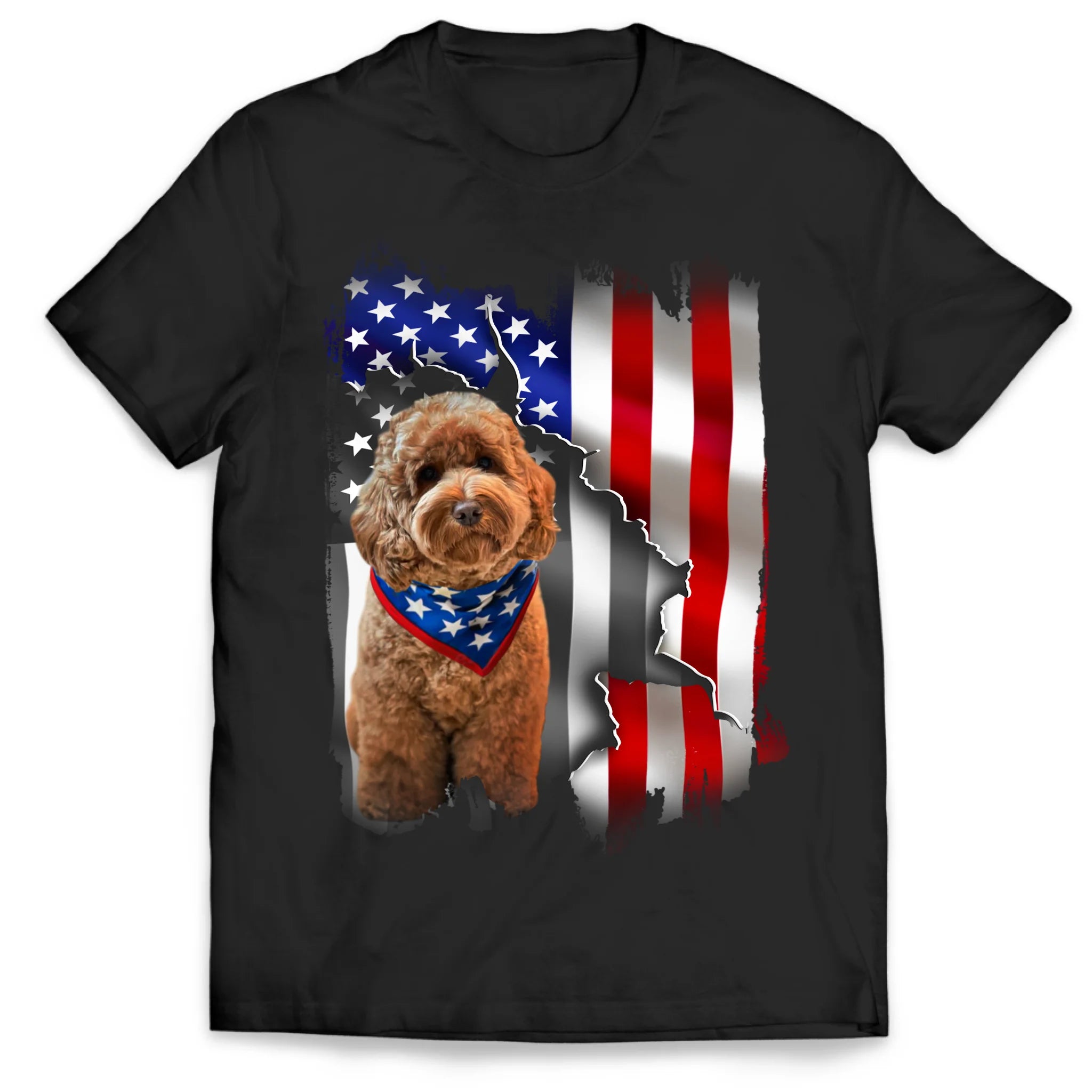 Independence Day Pet Flag - Personalized T-Shirt, 4th Of July Gift, Pet Flag T-Shirt