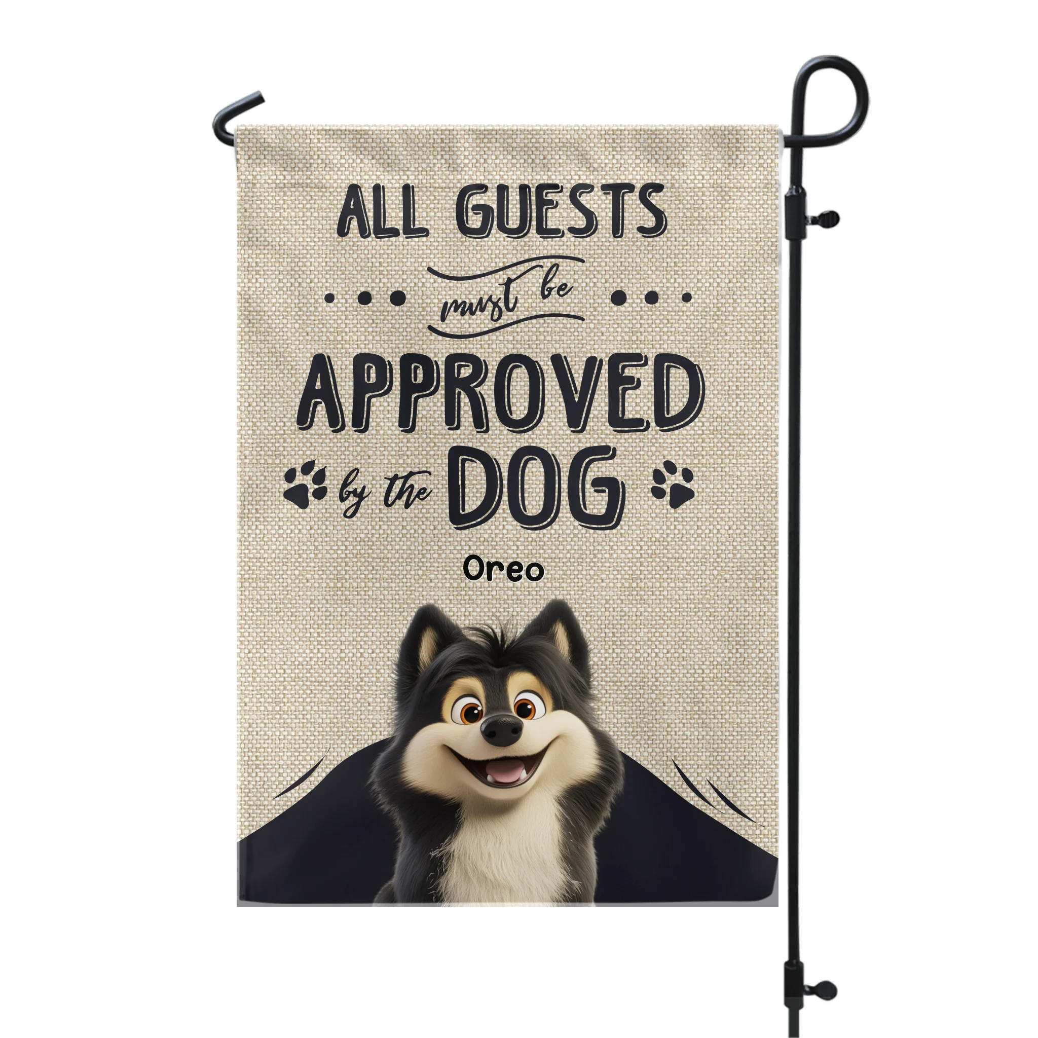 All Guests Approved By The Dogs - Personalized Garden Flag, Funny Gift for Pet Owner