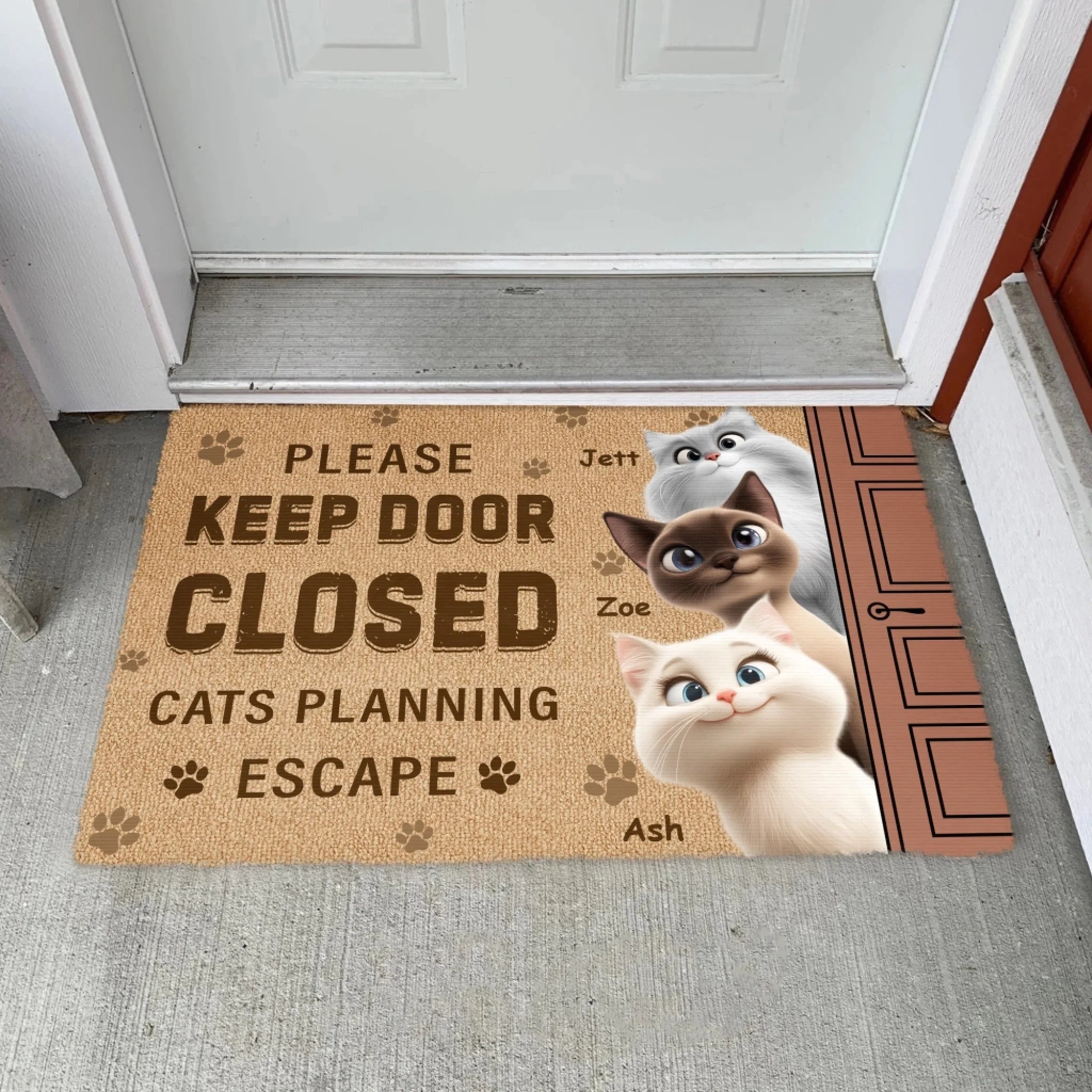 Please Keep Door Closed Cats Planning Escape mk 2