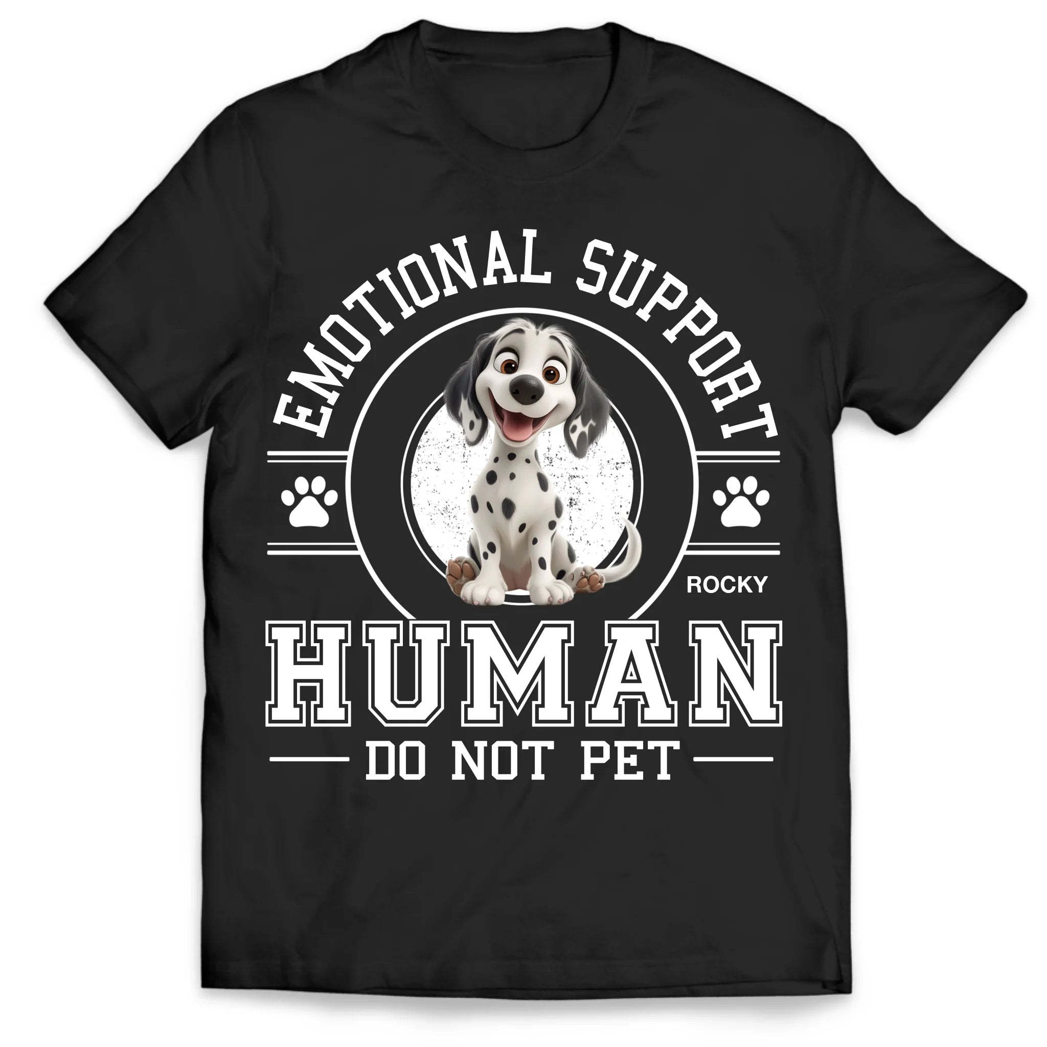 Emotional Support Human - Personalized T-Shirt, Gift For Dog Lovers