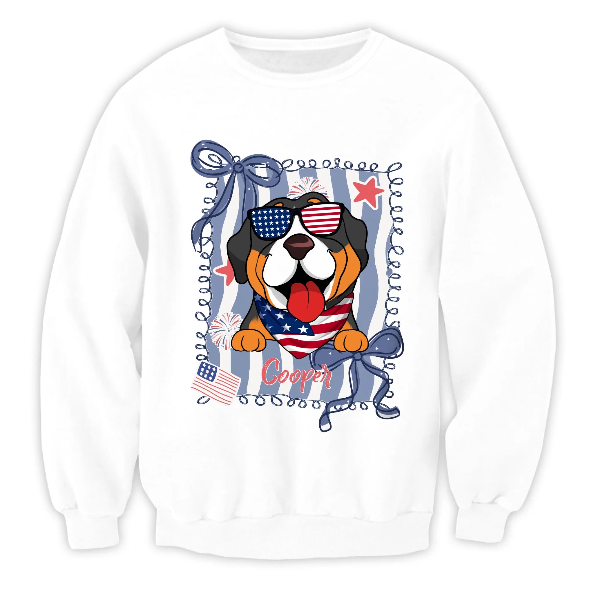 4th of July Custom Dog - Personalized T-shirt, Custom Gift for Dog Lover, Independence Day Gift