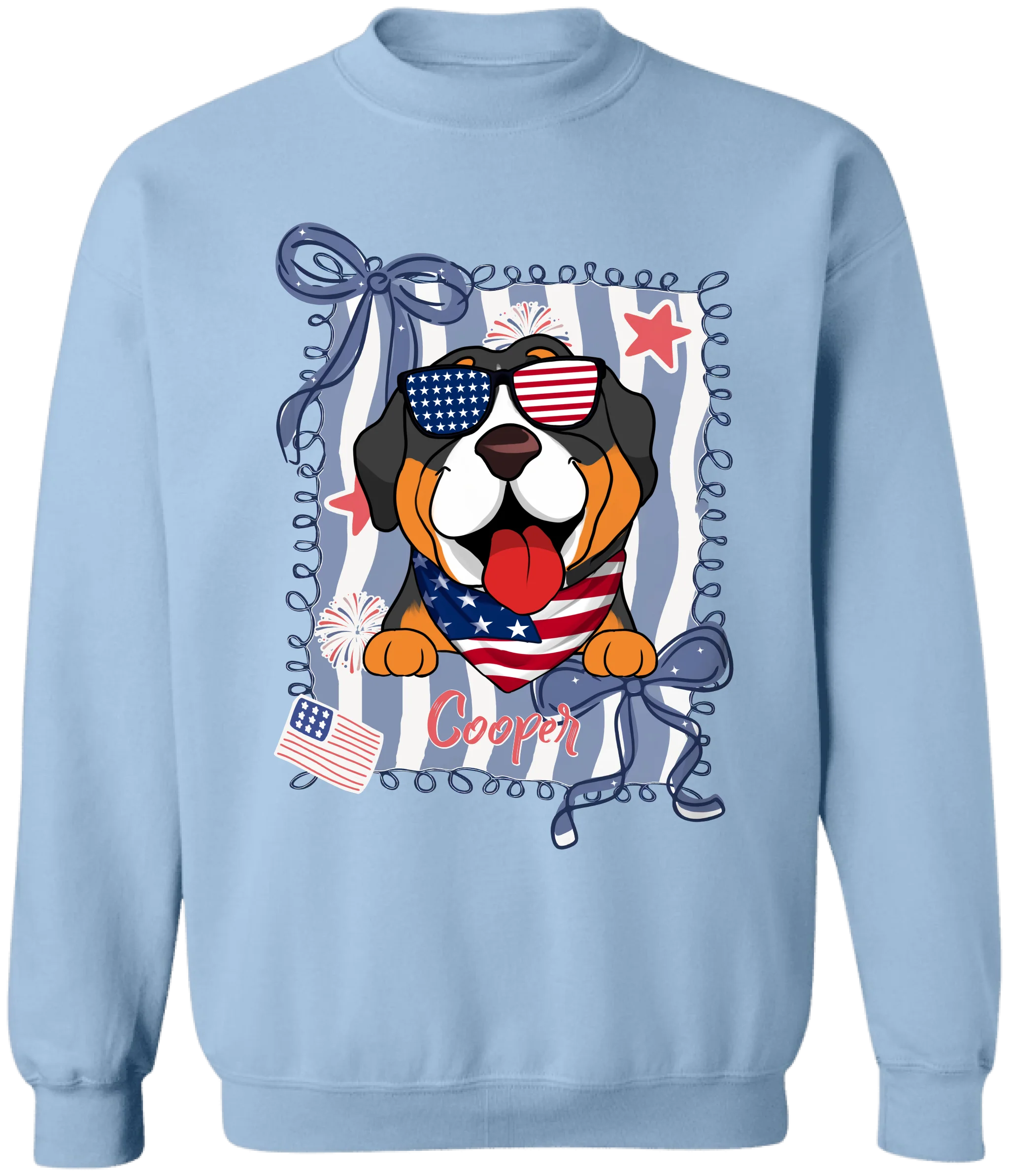 4th of July Custom Dog - Personalized T-shirt, Custom Gift for Dog Lover, Independence Day Gift