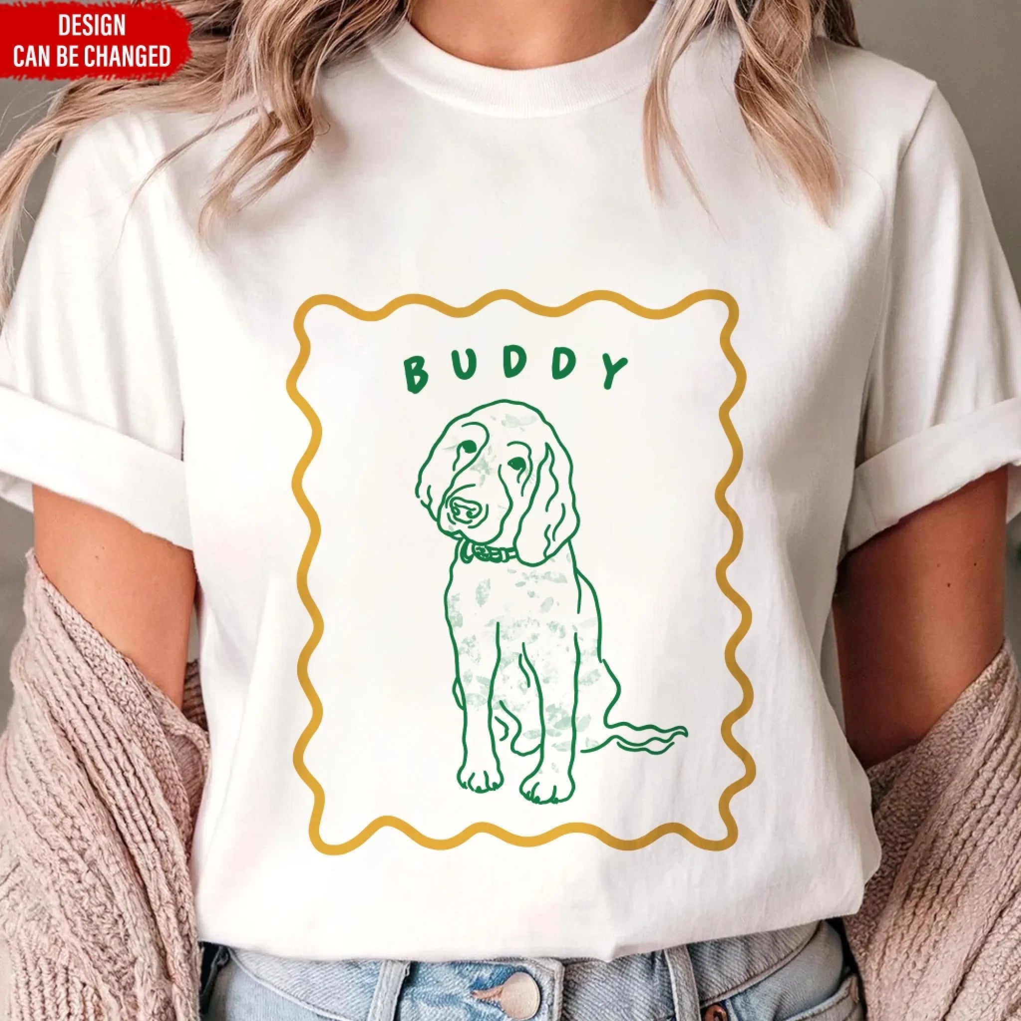 Retro Pet Portrait - Personalized T-Shirt, Gift for Pet Owner, Dog/Cat Lovers Gift, Pet Summer Vibes Tee