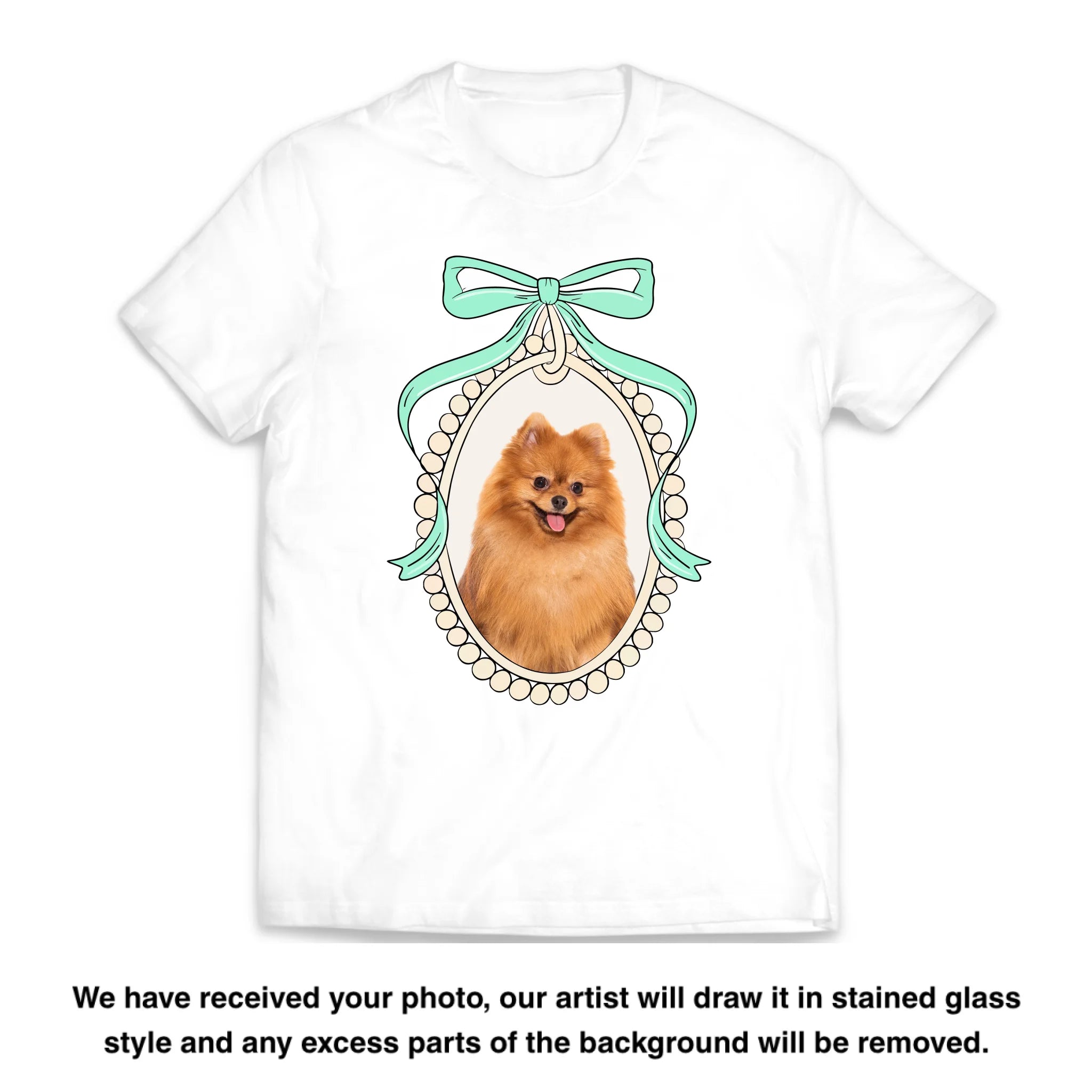 Retro Coquette Custom Pet Portrait - Personalized T-Shirt, Princess Inspired, Dog Mom Gift