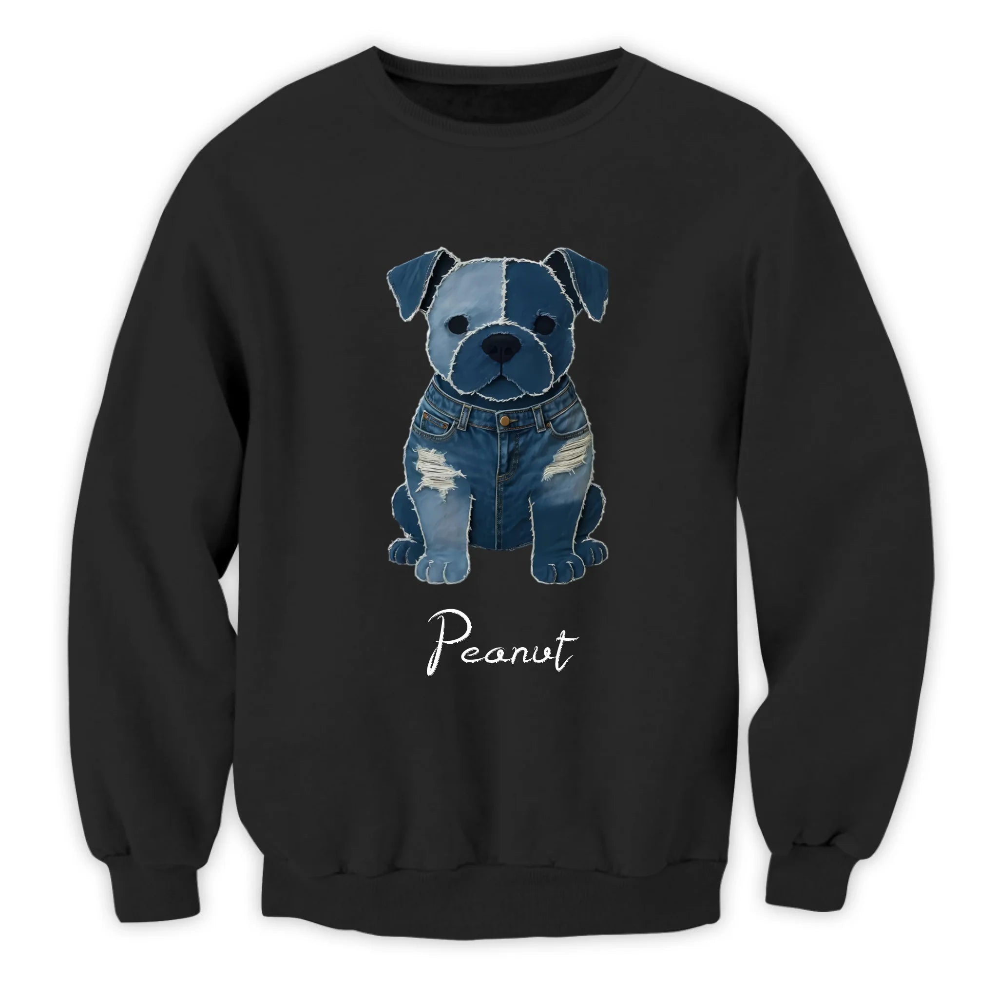 Cute Denim Patch Puppy - Personalized T-Shirt, Gift For Dog Lovers
