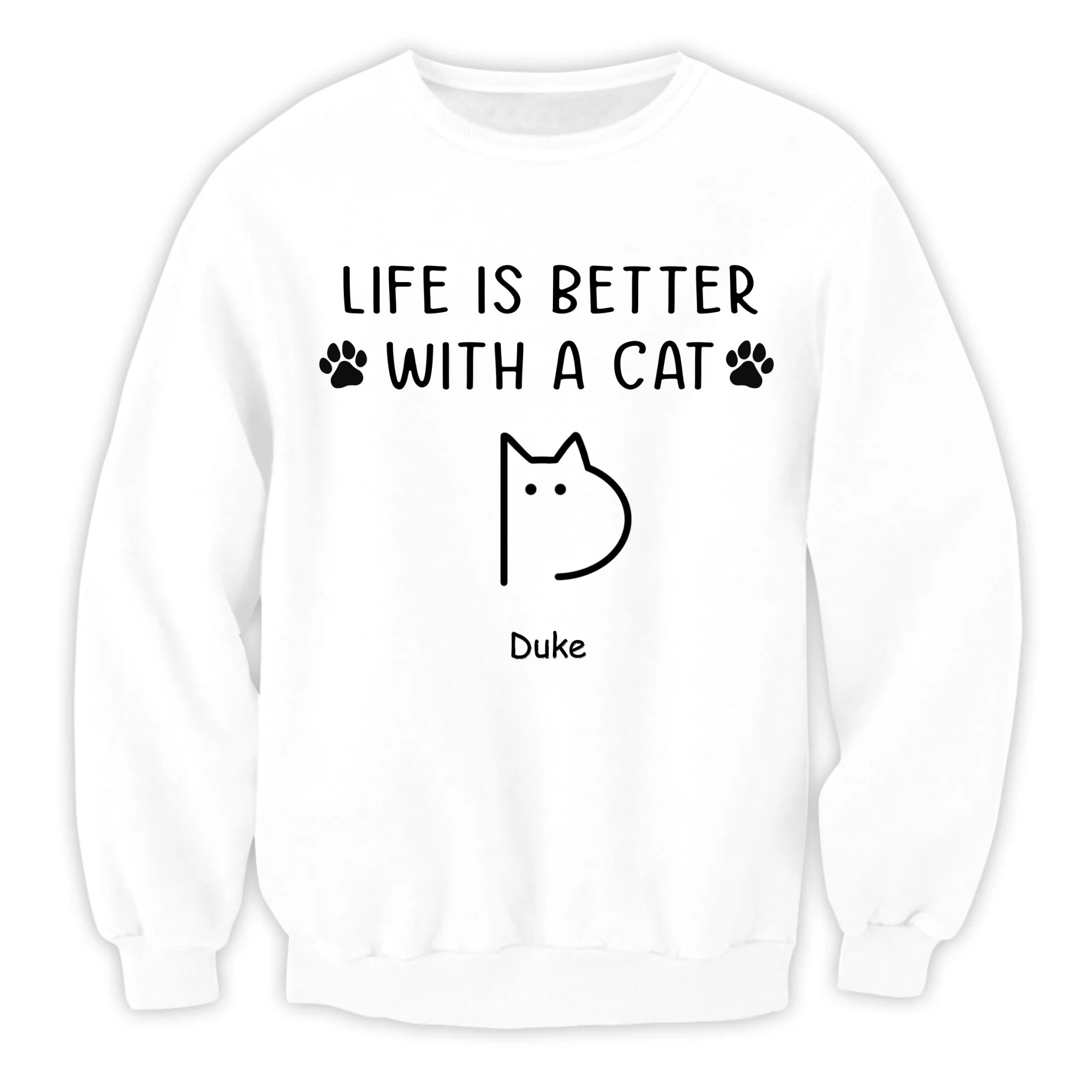 Life Is Better With Cats - Personalized T-Shirt, Gift For Cat Lovers, Cat Mom, Cat Lady
