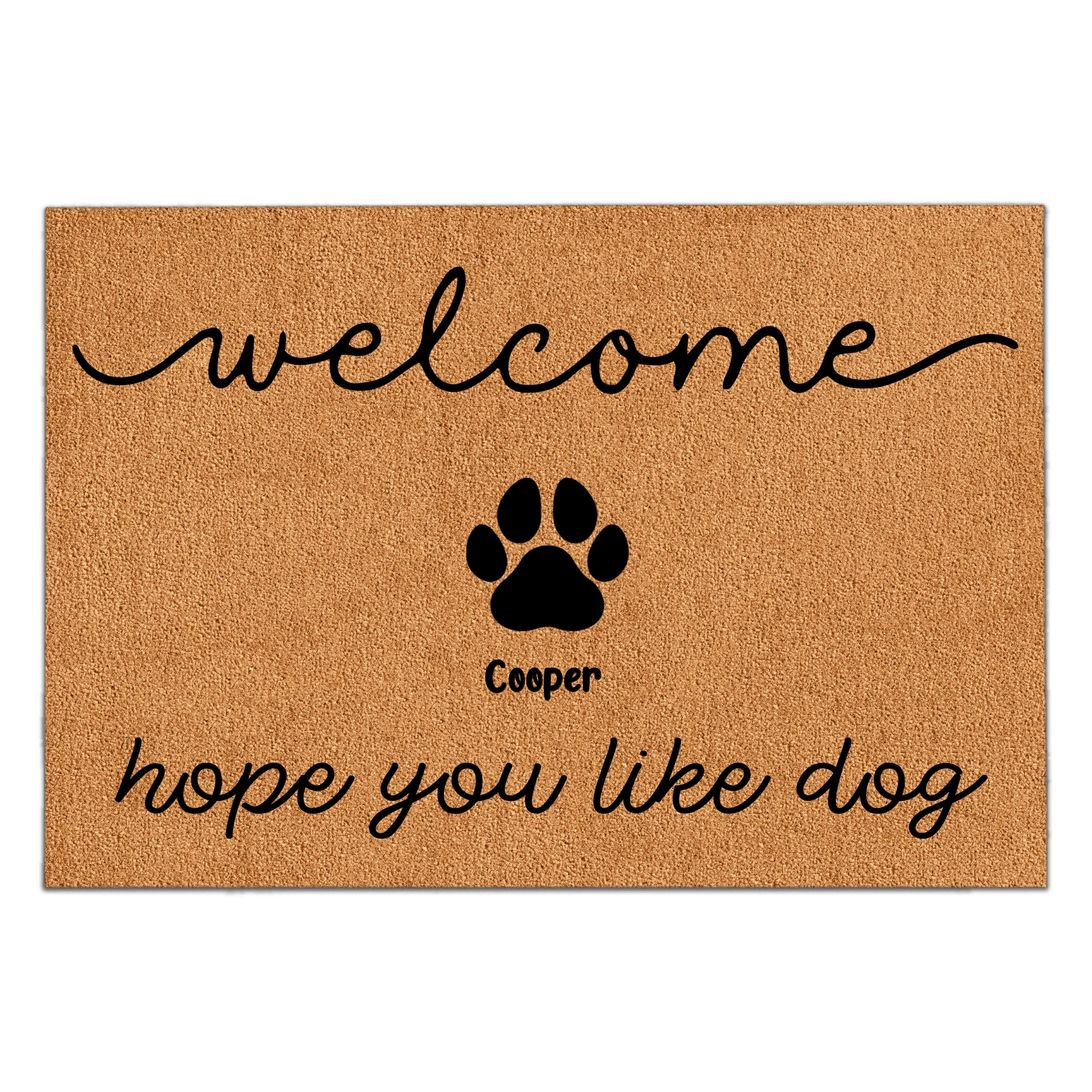 Welcome Hope You Like Dogs- Personalized Doormat, Gift For Dog Lover, Dog Owner House Decor
