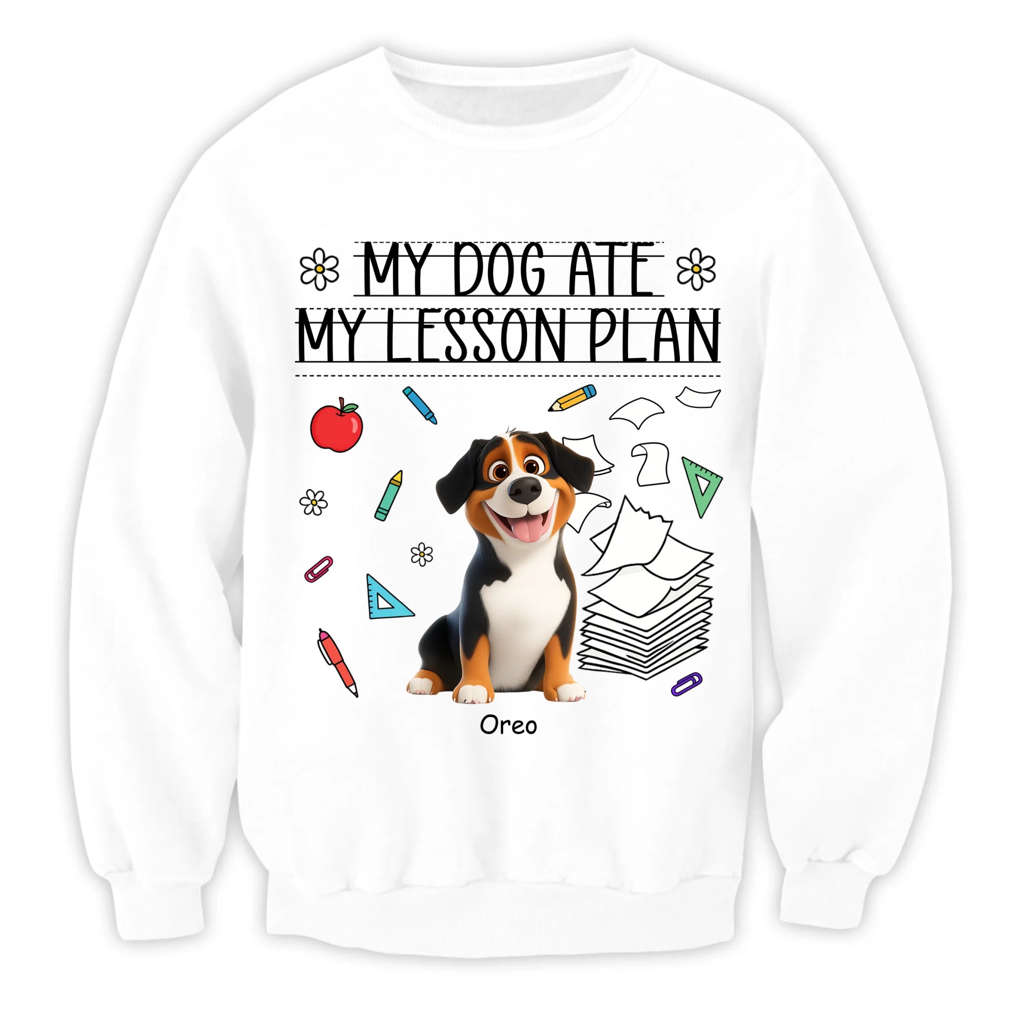 My Dog Ate My Lesson Plan Teacher - Personalized T-Shirt, Funny Gift