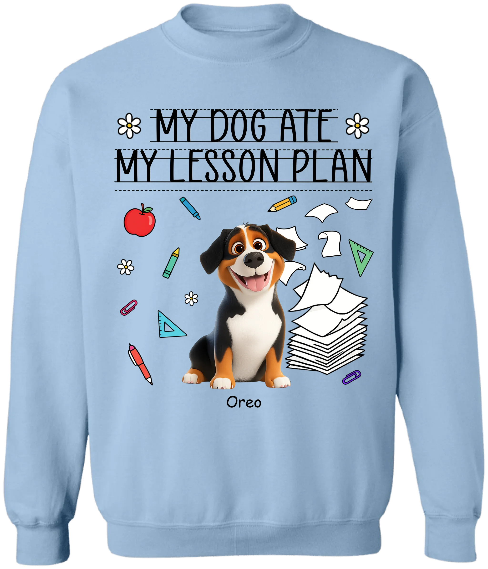My Dog Ate My Lesson Plan Teacher - Personalized T-Shirt, Funny Gift