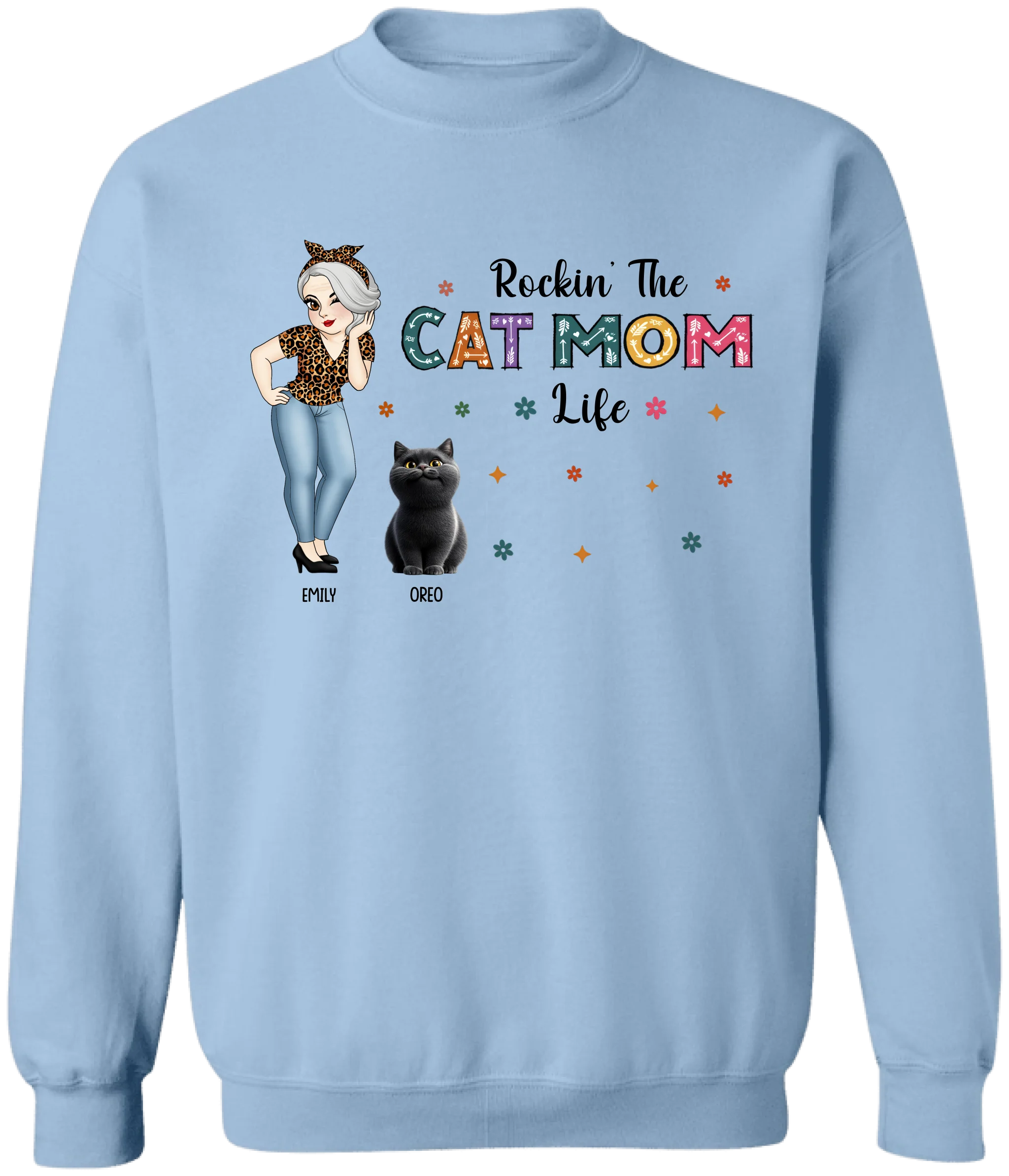 Rockin' The Cat Mom Life - Personalized T-Shirt, Gift For Cat Mom