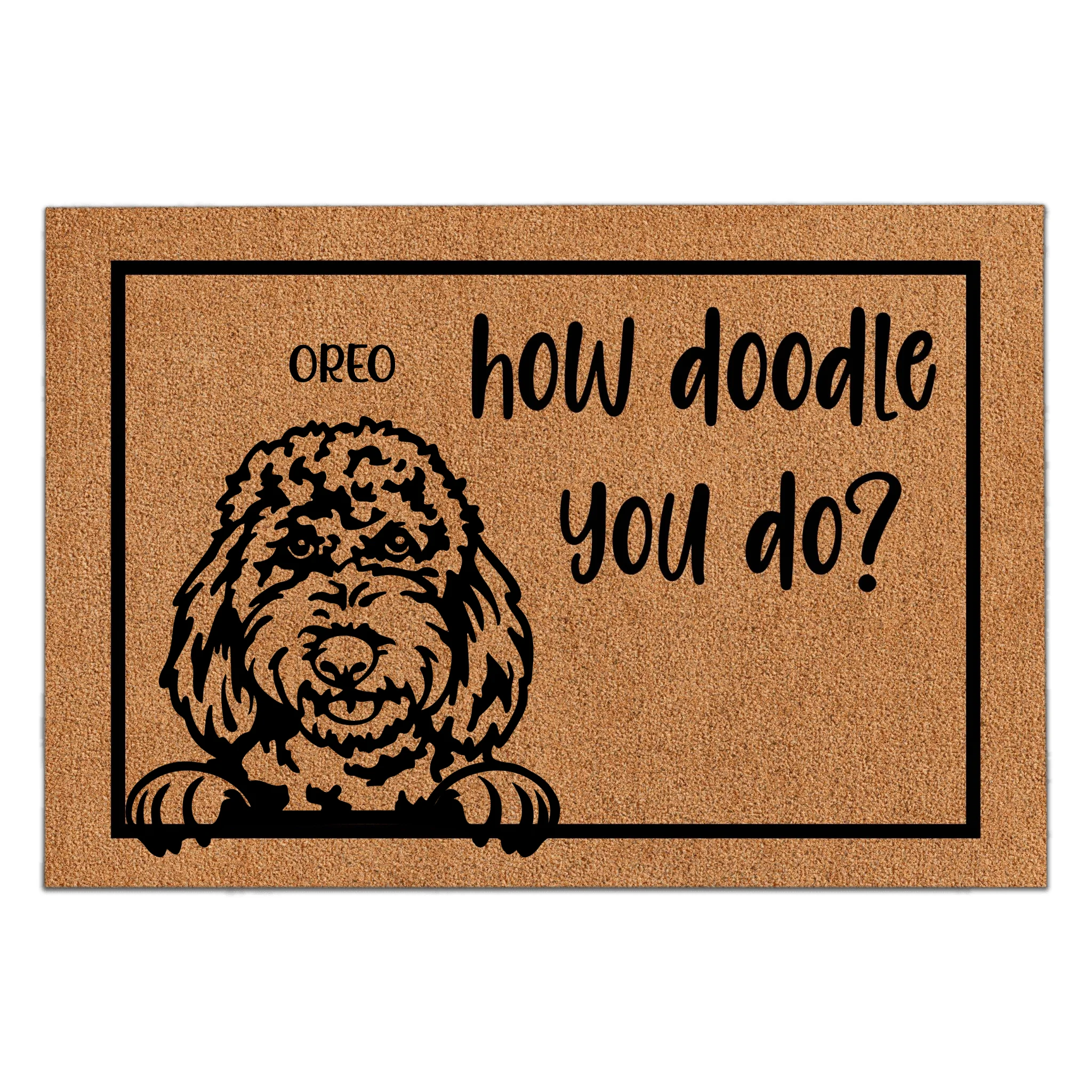 How Doodle You Do - Personalized Doormat, Dog Owner's Home Decor, Gift For Dog Lover