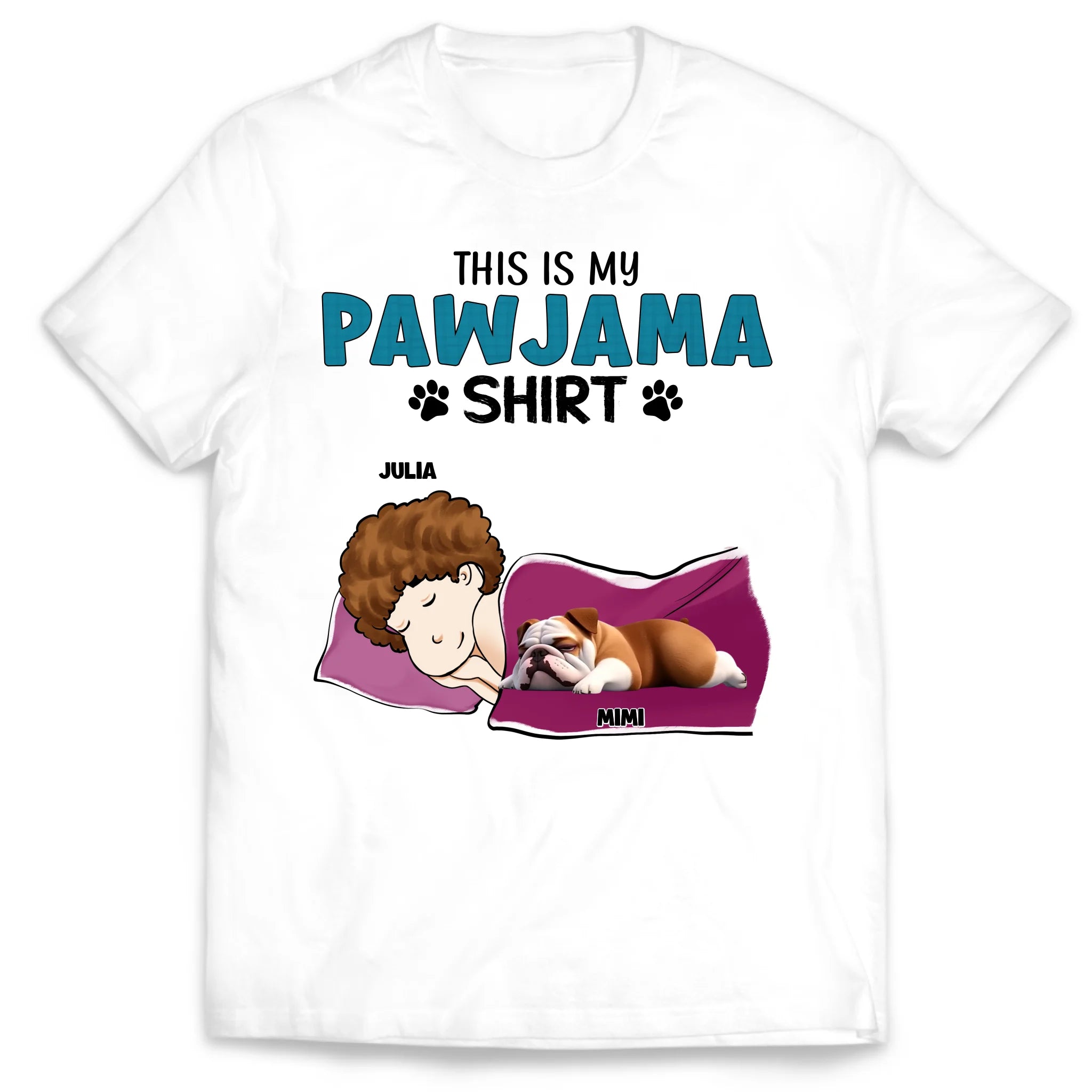 This Is My Pawjama Shirt - Personalized T-Shirt, Dog Lover Shirt, Gift For Pet Owner