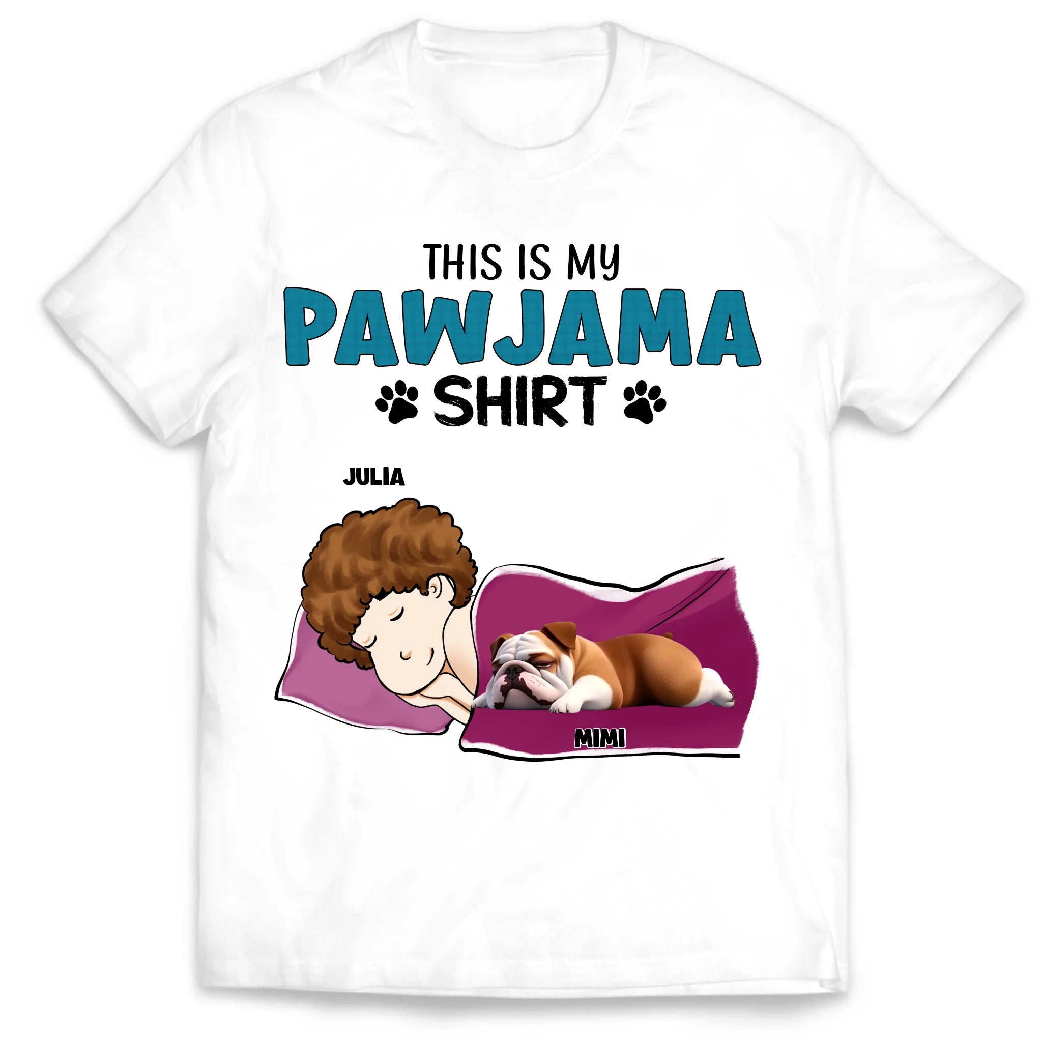 This Is My Pawjama Shirt - Personalized T-Shirt, Dog Lover Shirt, Gift For Pet Owner