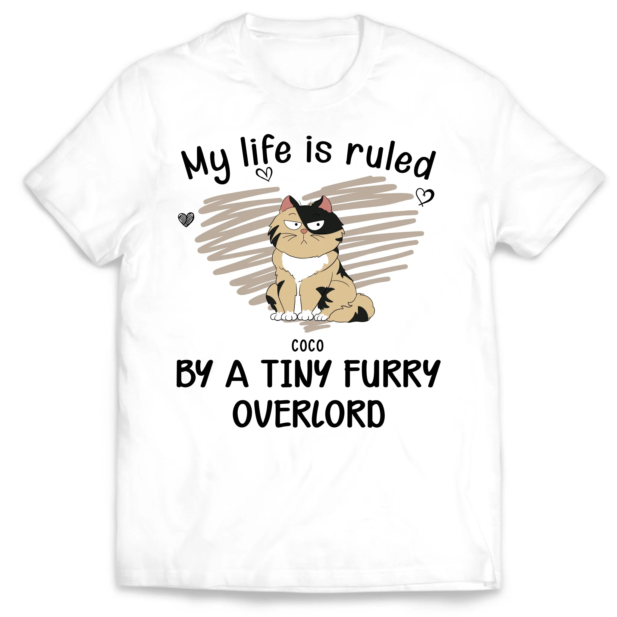 My Life Is Ruled By Cats - Personalized T-Shirt, Gift For Cat Mom, Cat Lady Shirt
