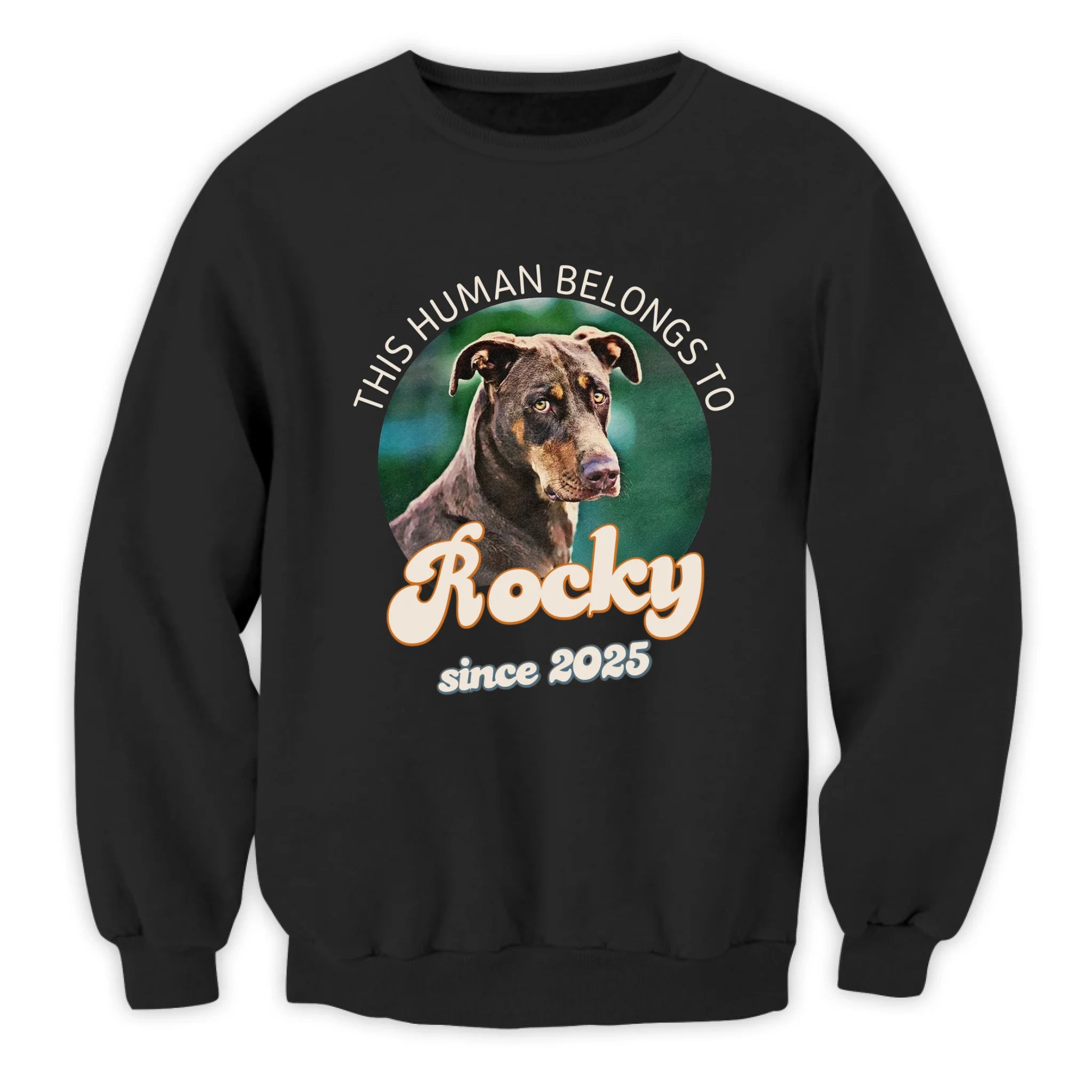 Custom Pet Shirt, This Human Belongs To - Personalized T-Shirt, Gift For Dog Lover