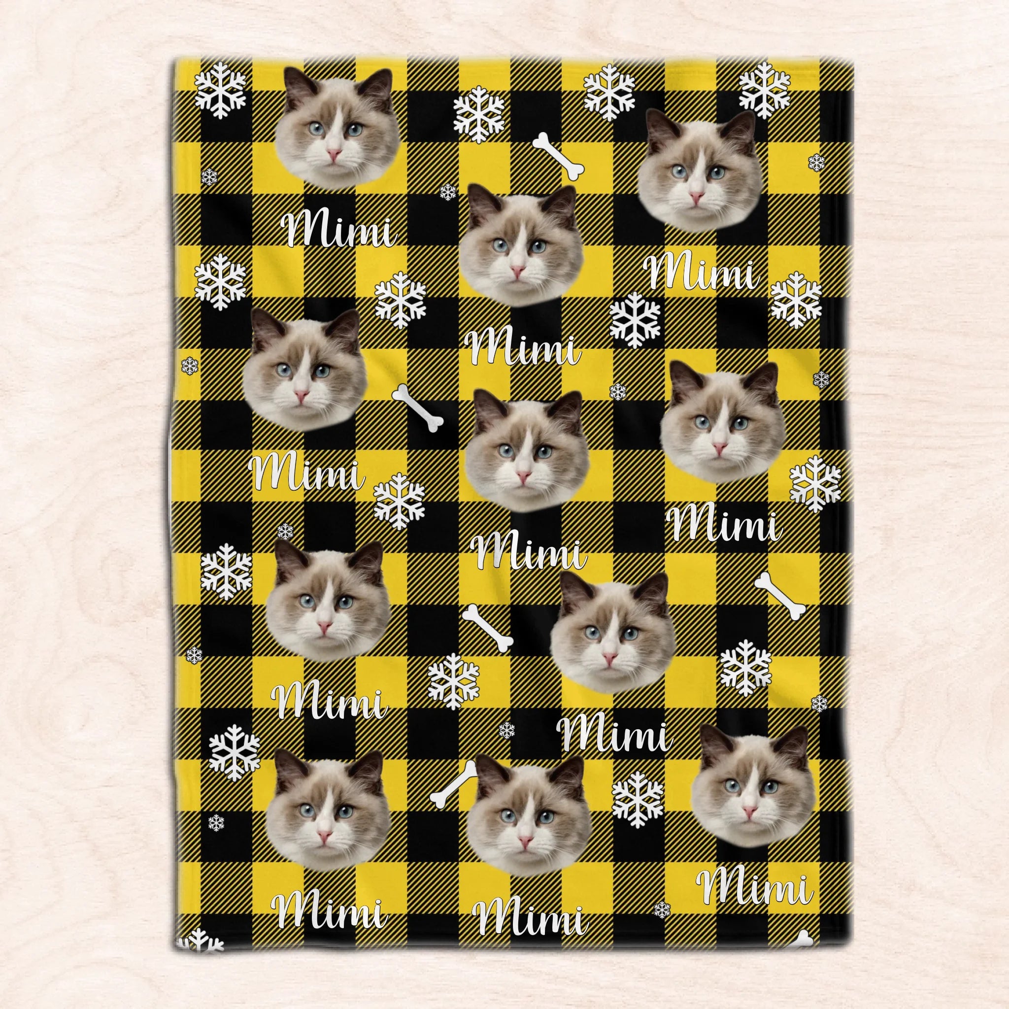 Christmas Pet Photo - Personalized Blanket, Christmas Blanket Using Pet Photo