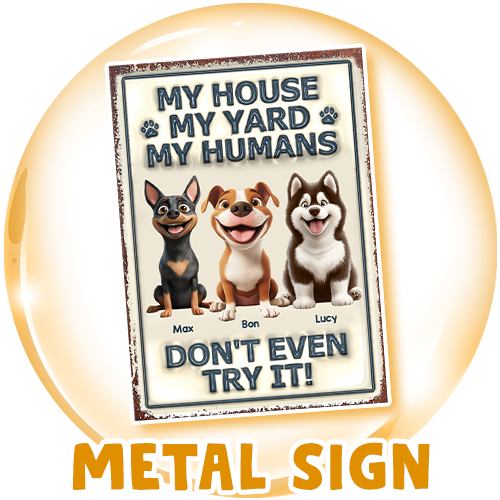 Metal Sign For Dog