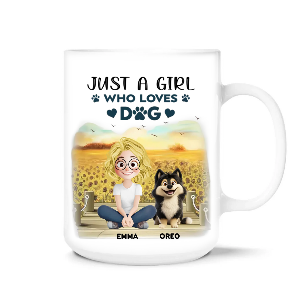 Just A Girl Who Loves Dog- Personalized Mug, Gift For Dog Lovers