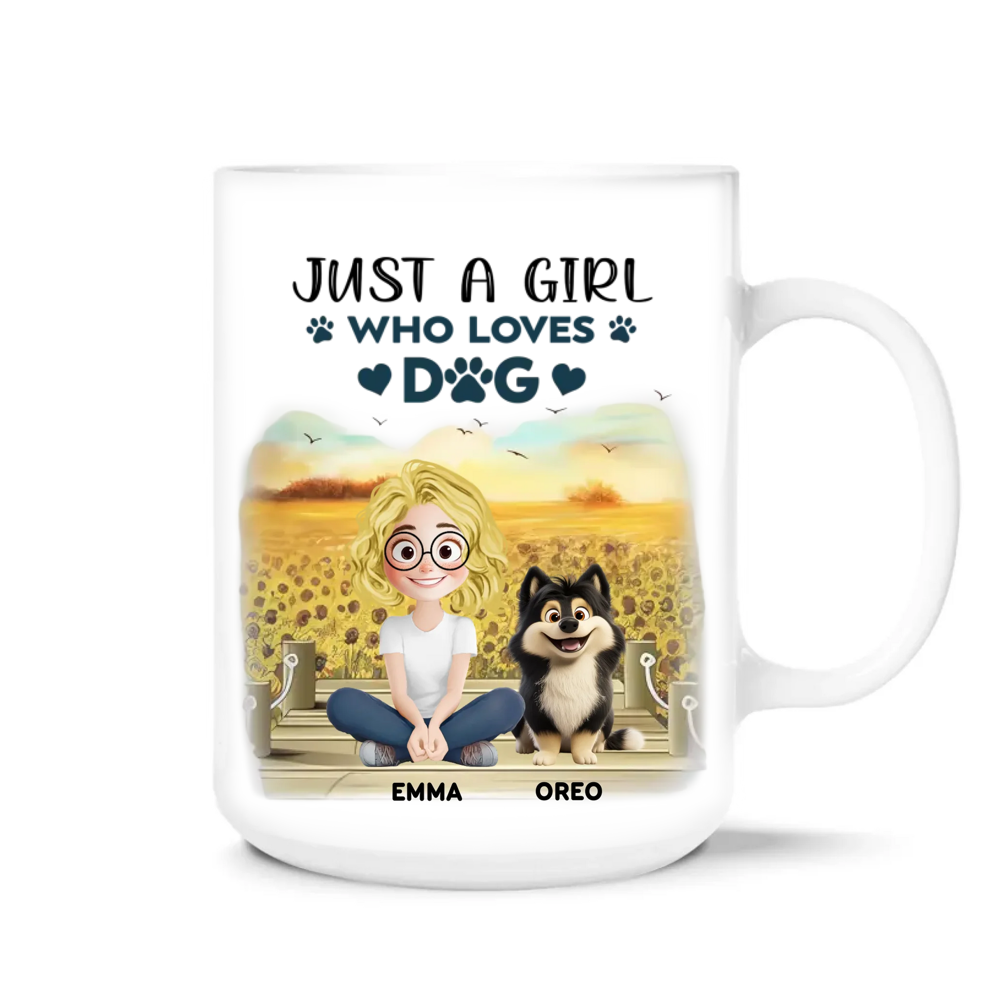Just A Girl Who Loves Dog- Personalized Mug, Gift For Dog Lovers