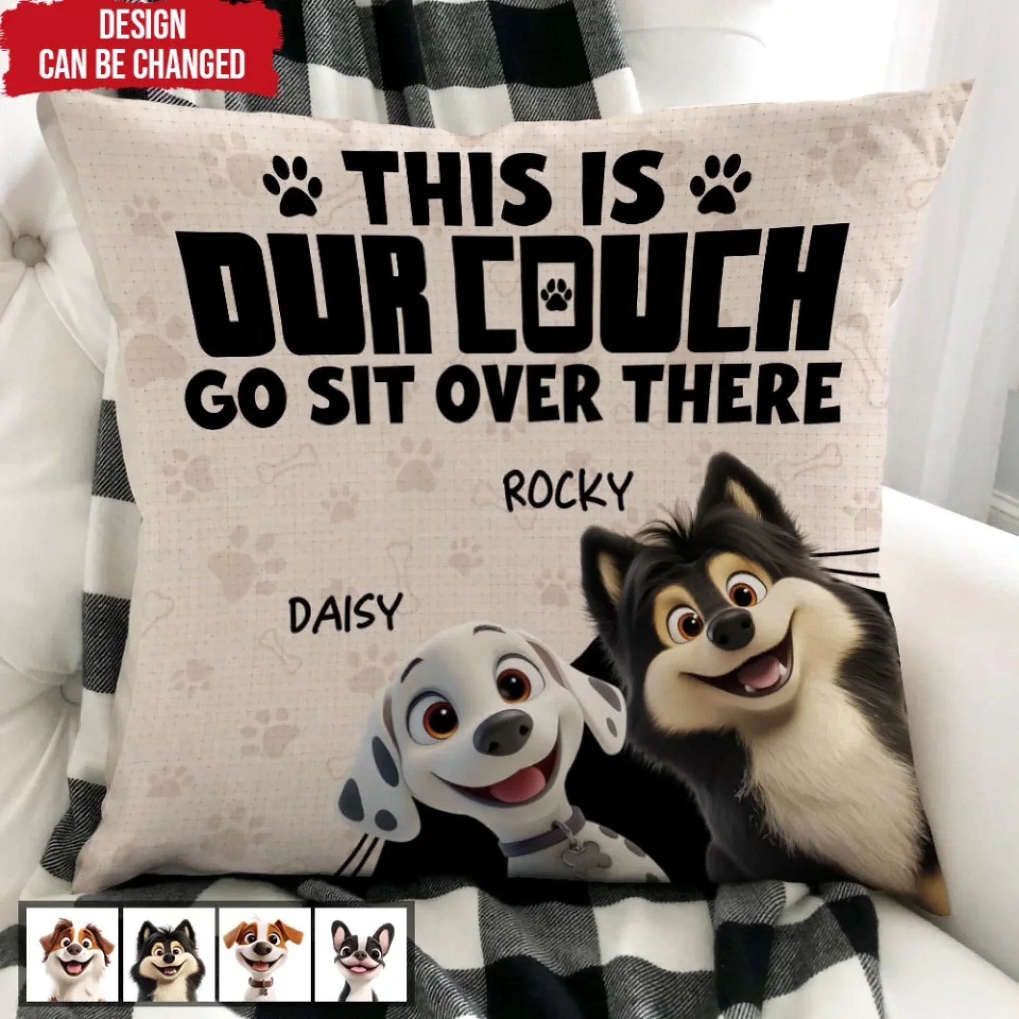 This Is My Couch Go Sit Over There - Personalized Pillow, Gift For Dog Lovers, Dog Gift