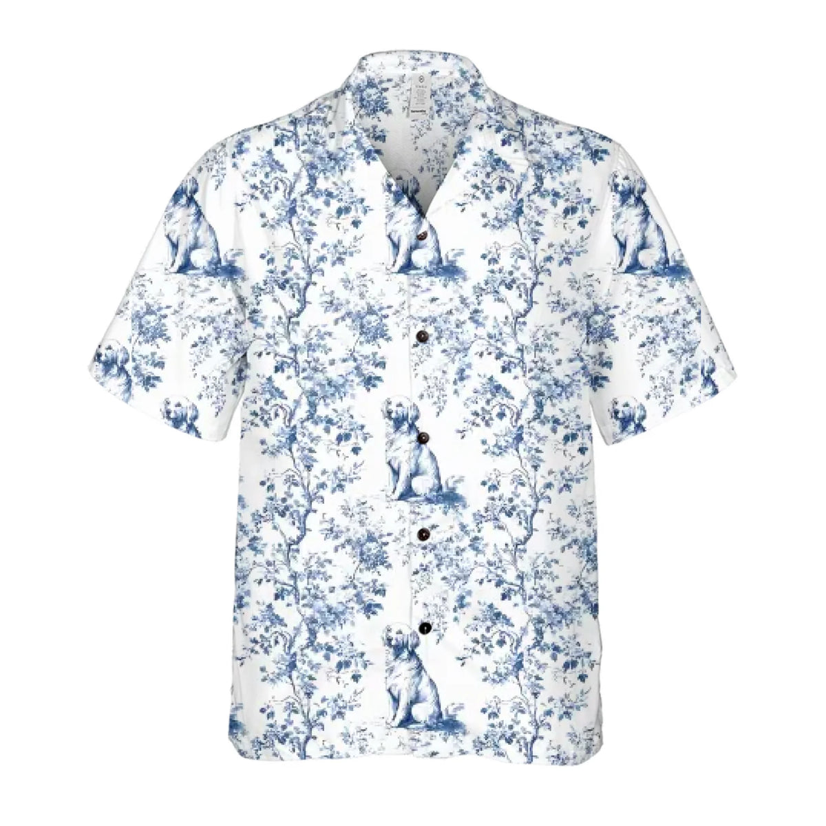 Toile De Jouy Pattern With Dog Breed - Personalized Hawaiian Shirt, Gift For Dog Lover