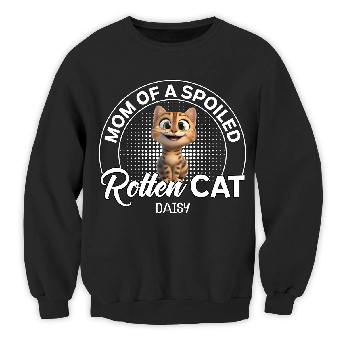 Spoiled Rotten Cat - Personalized T-Shirt, Gift Idea For Cat Mom/Cat Dad