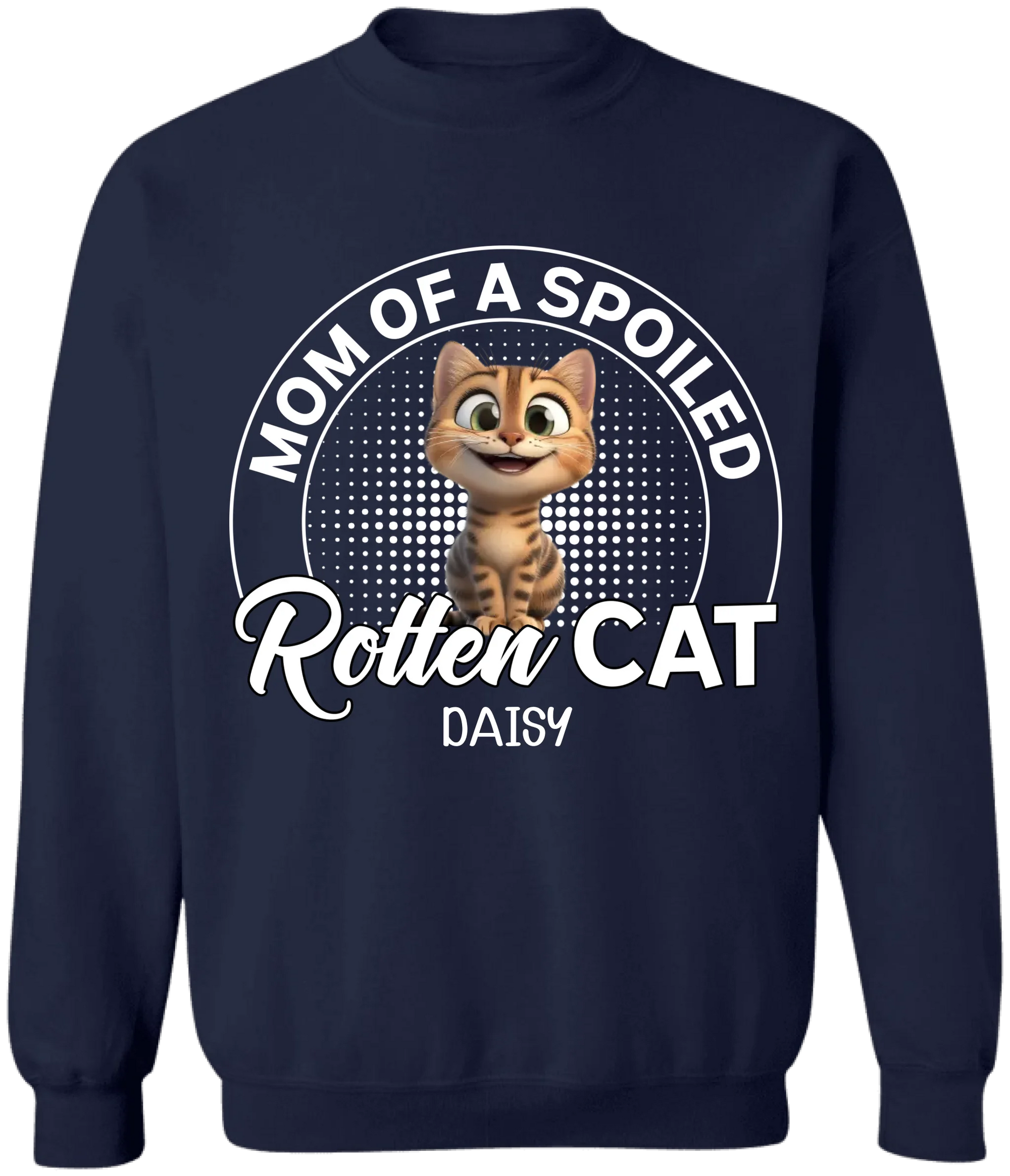 Spoiled Rotten Cat - Personalized T-Shirt, Gift Idea For Cat Mom/Cat Dad