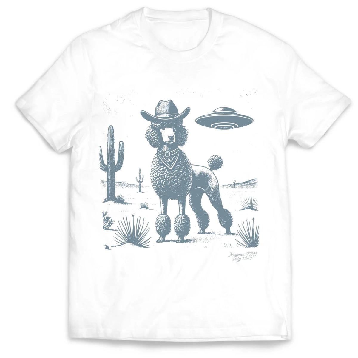 Dog Breed Vintage Shirt UFO Wester - Personalized T-Shirt, Gift For Dog Lovers