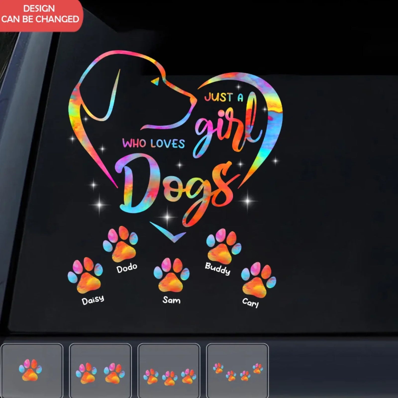 Decal For Dog Lover, Just A Girl Who Loves Dogs - Personalized Decal