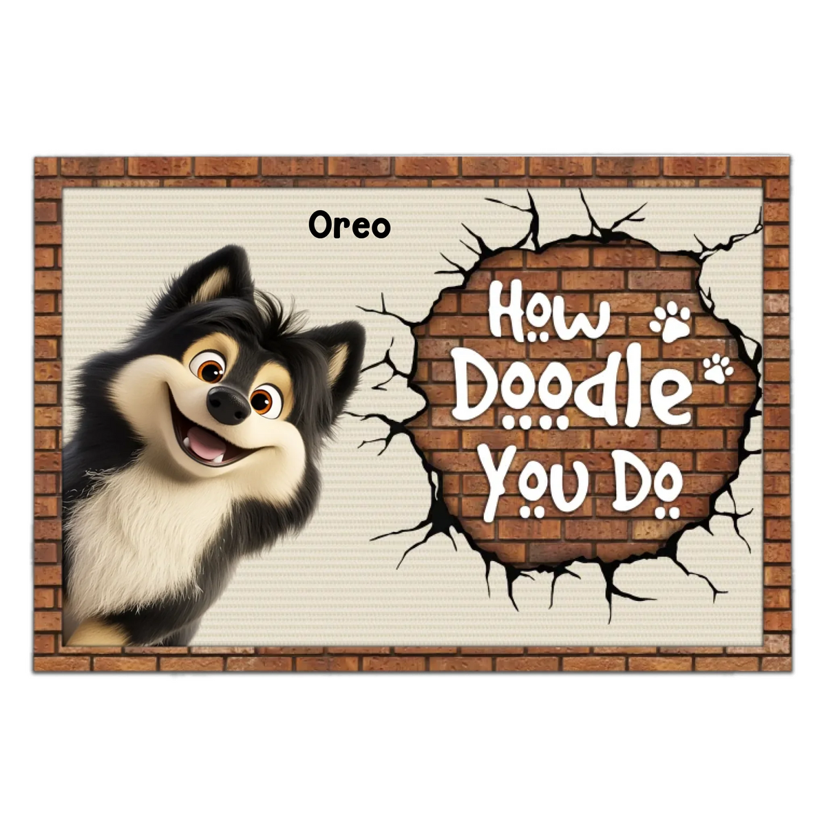 How Doodle You Do - Personalized Doormat, Gift For Dog Lovers, Dog Doormat