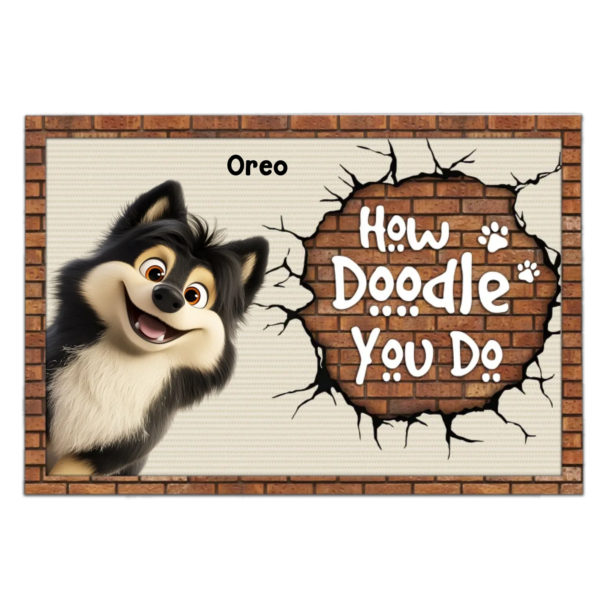 How Doodle You Do - Personalized Doormat, Gift For Dog Lovers, Dog Doormat