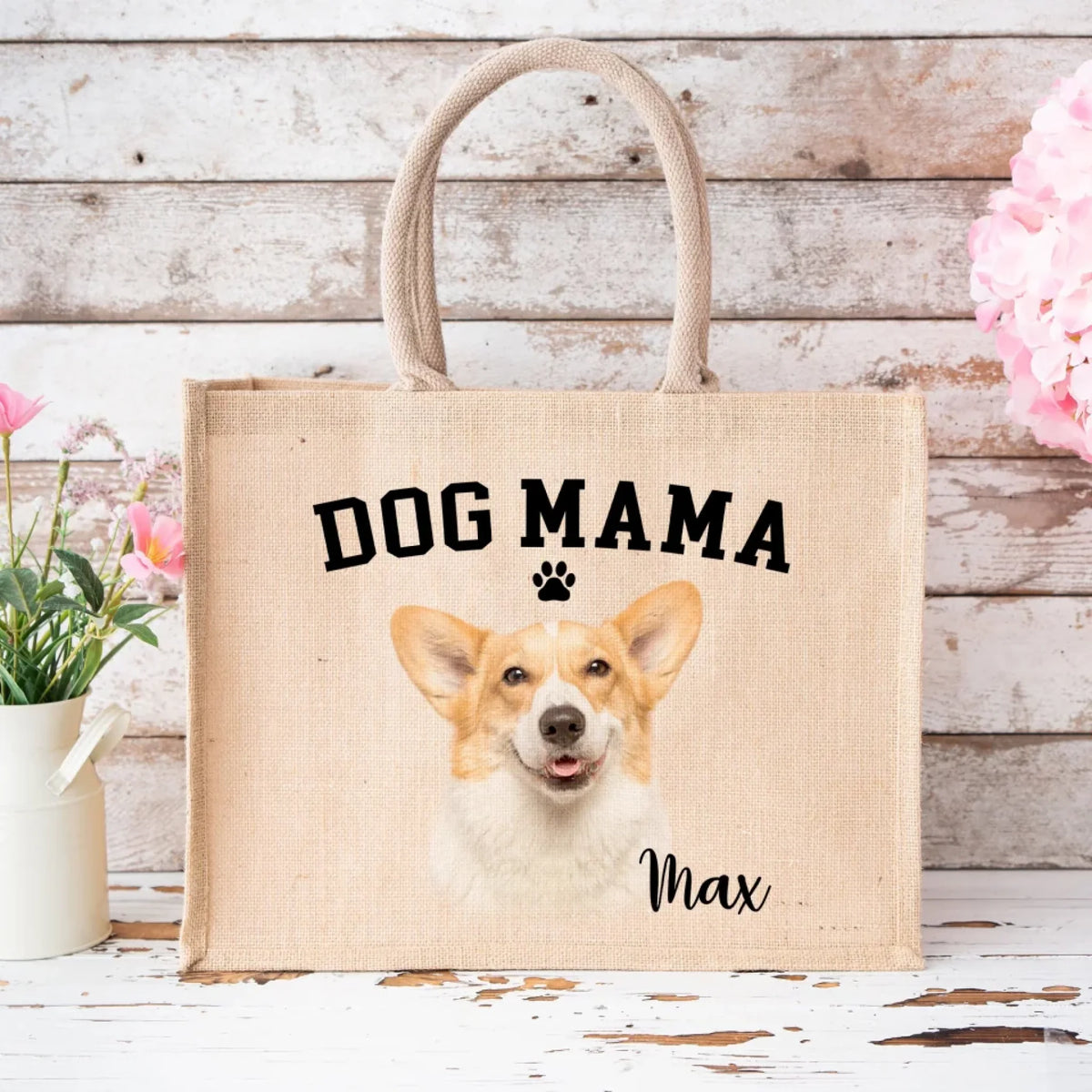 Custom Dog, Dog Mama - Personalized Tote Bag, Gift For Mom, Gift For Dog Lover