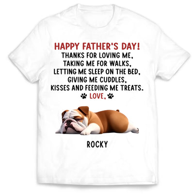 Happy Father's Day To The Best Dog Dad - Personalized T-Shirt, Gift For Dog Dad