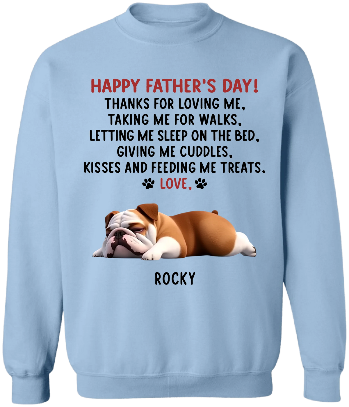 Happy Father's Day To The Best Dog Dad - Personalized T-Shirt, Gift For Dog Dad