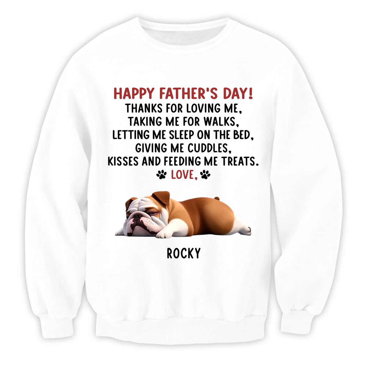 Happy Father's Day To The Best Dog Dad - Personalized T-Shirt, Gift For Dog Dad