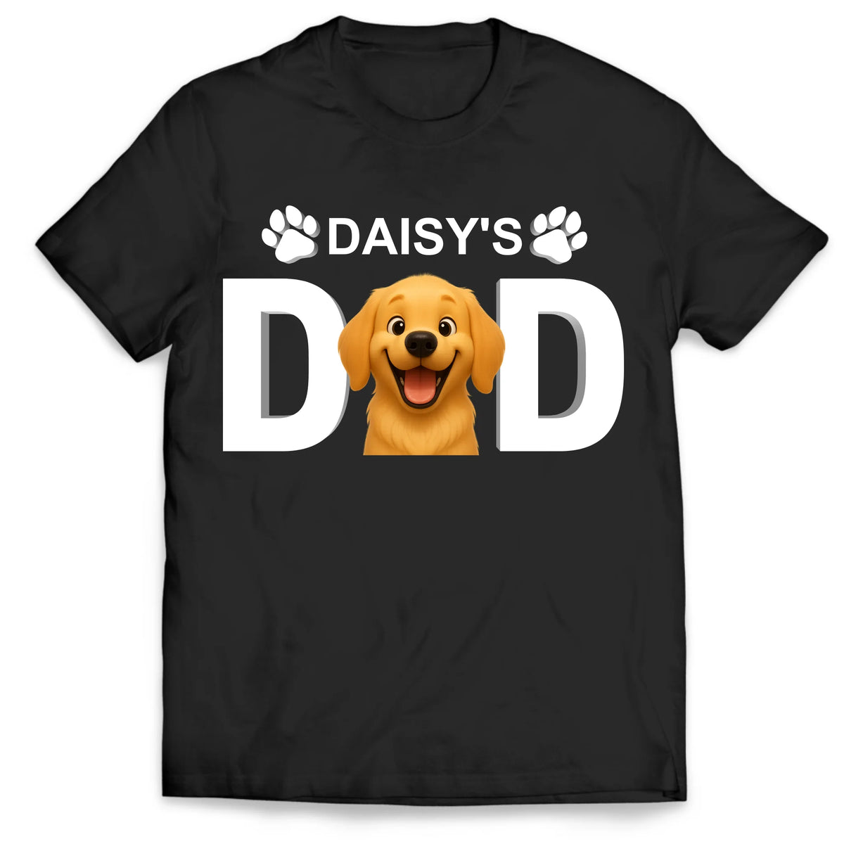 Dog Dad/Dog Mom - Personalized T-Shirt, Custom Dog Photo 3D Cartoon, Gift for Dog Lovers