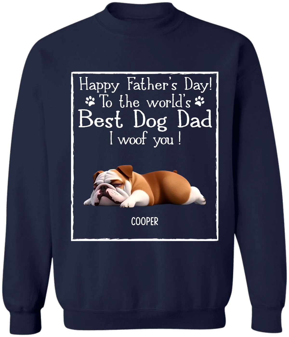 To The World's Best Dog Dad I Woof You - Personalized T-Shirt, Gift For Dog Lover