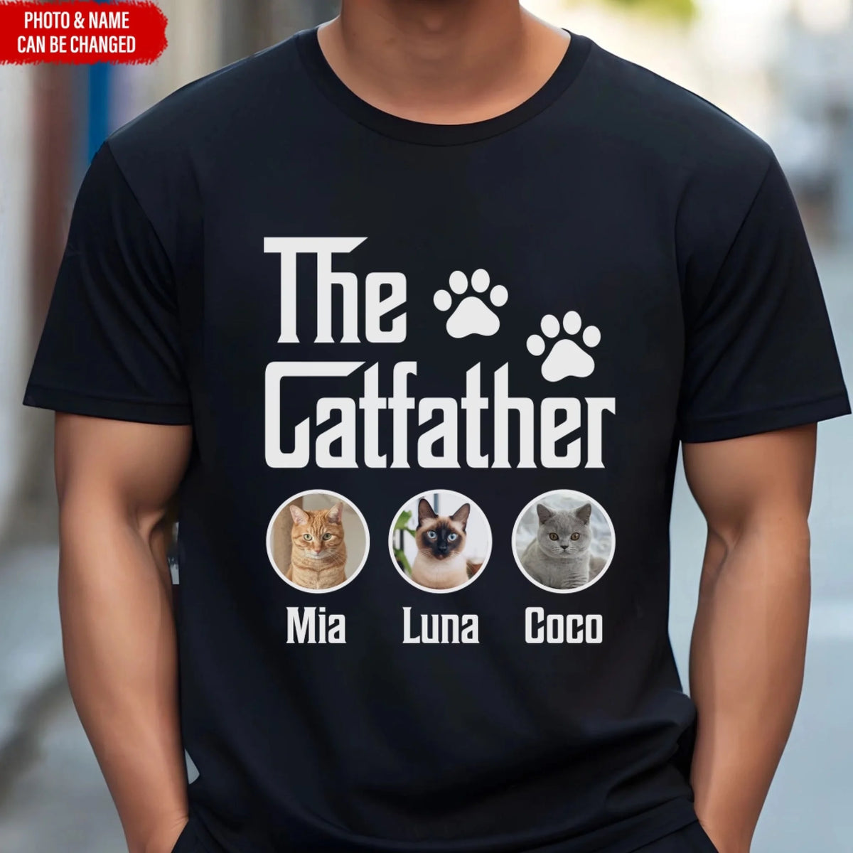 The Cat Father - Personalized T-Shirt, Gift for Cat Dad, Father's Day gift for Cat Lover